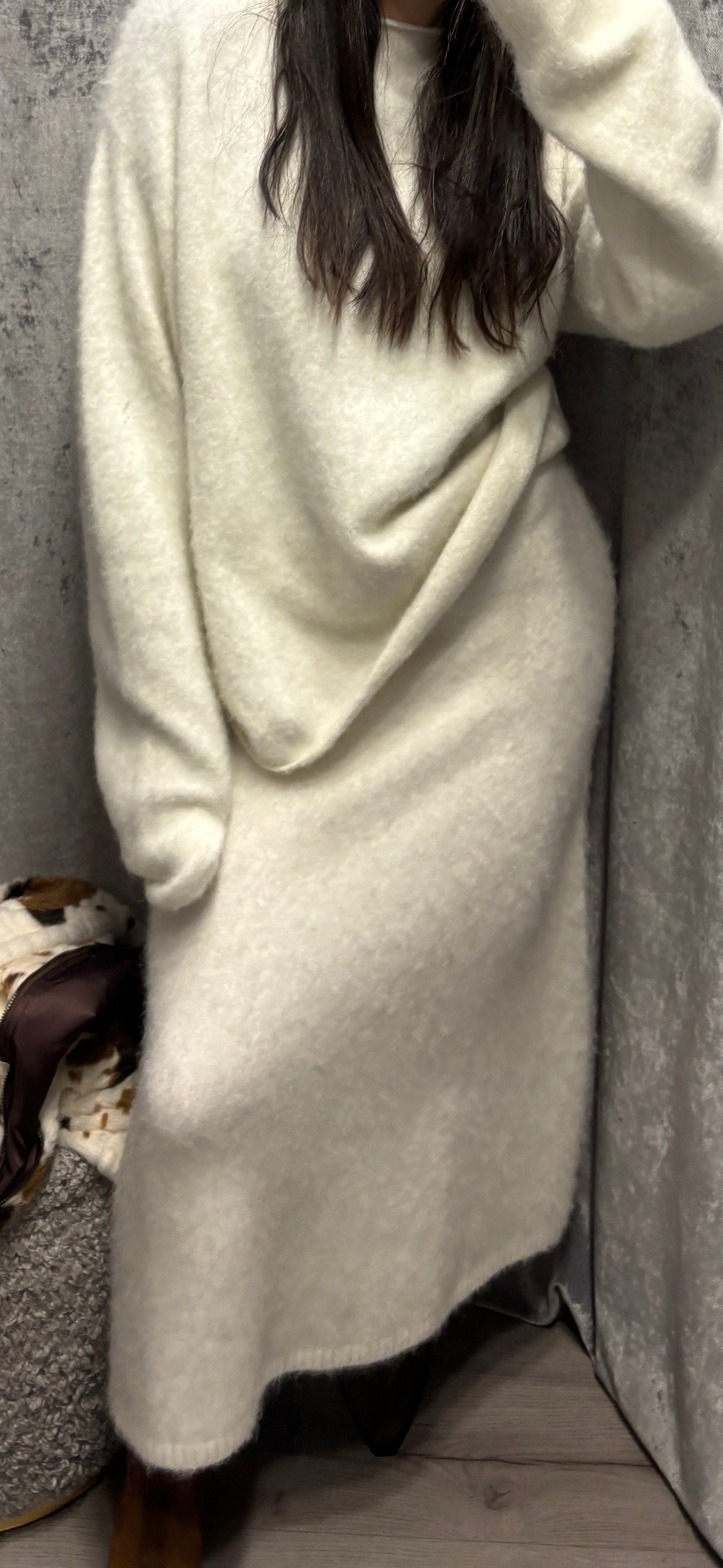 Gonna in maglia svasata