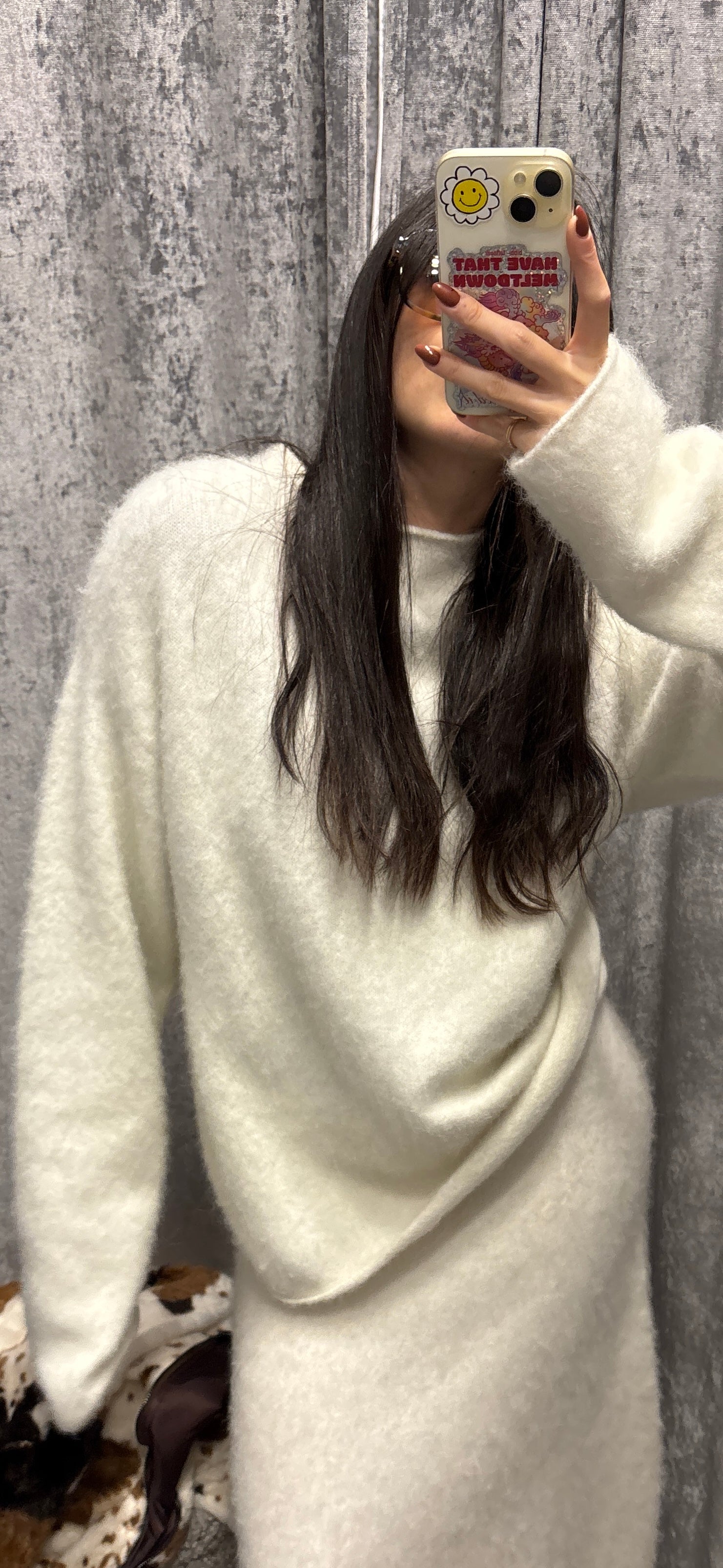 Maglia scollo a barca in alpaca