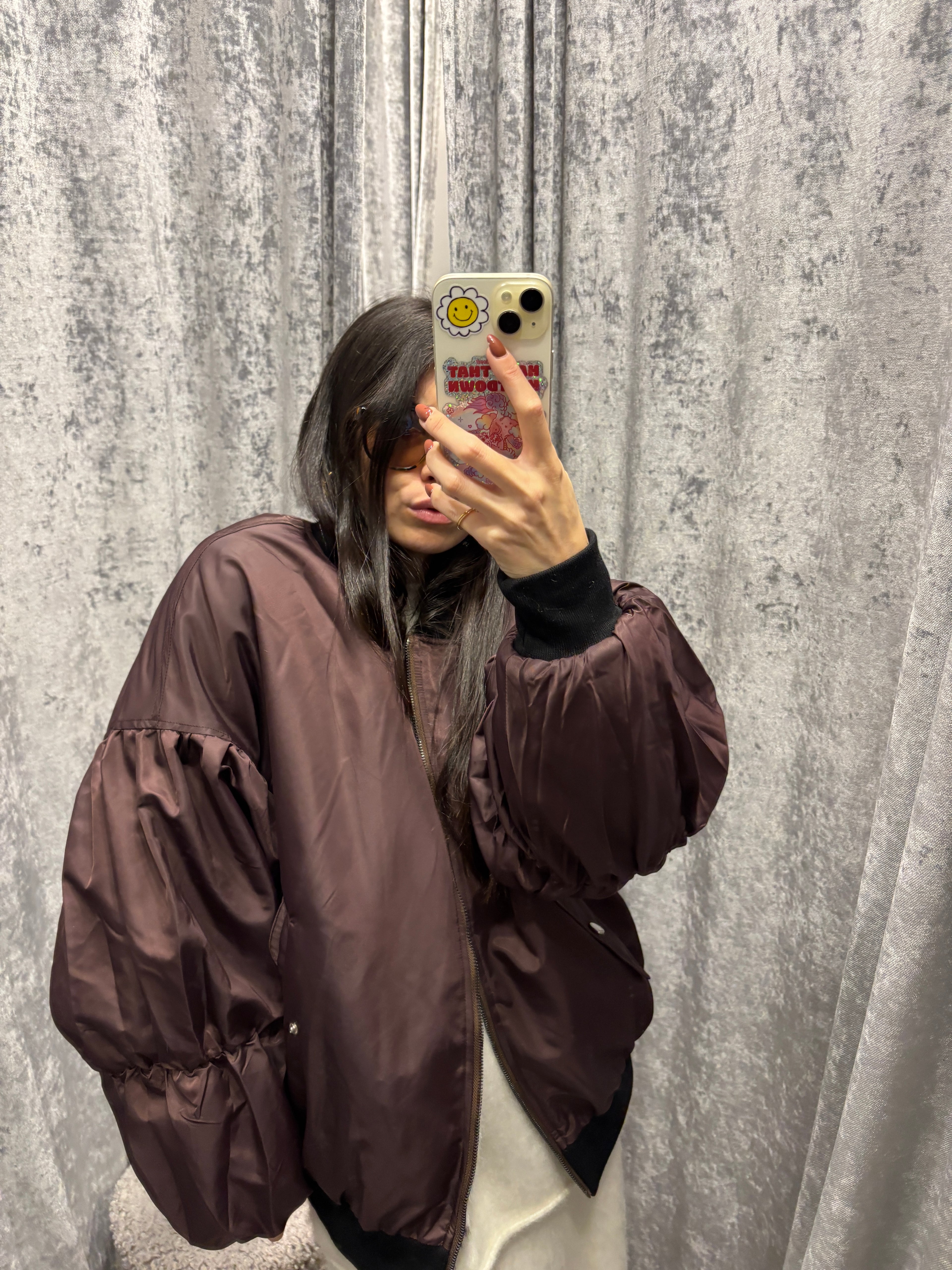 Bomber reversibile ecopelliccia muccato