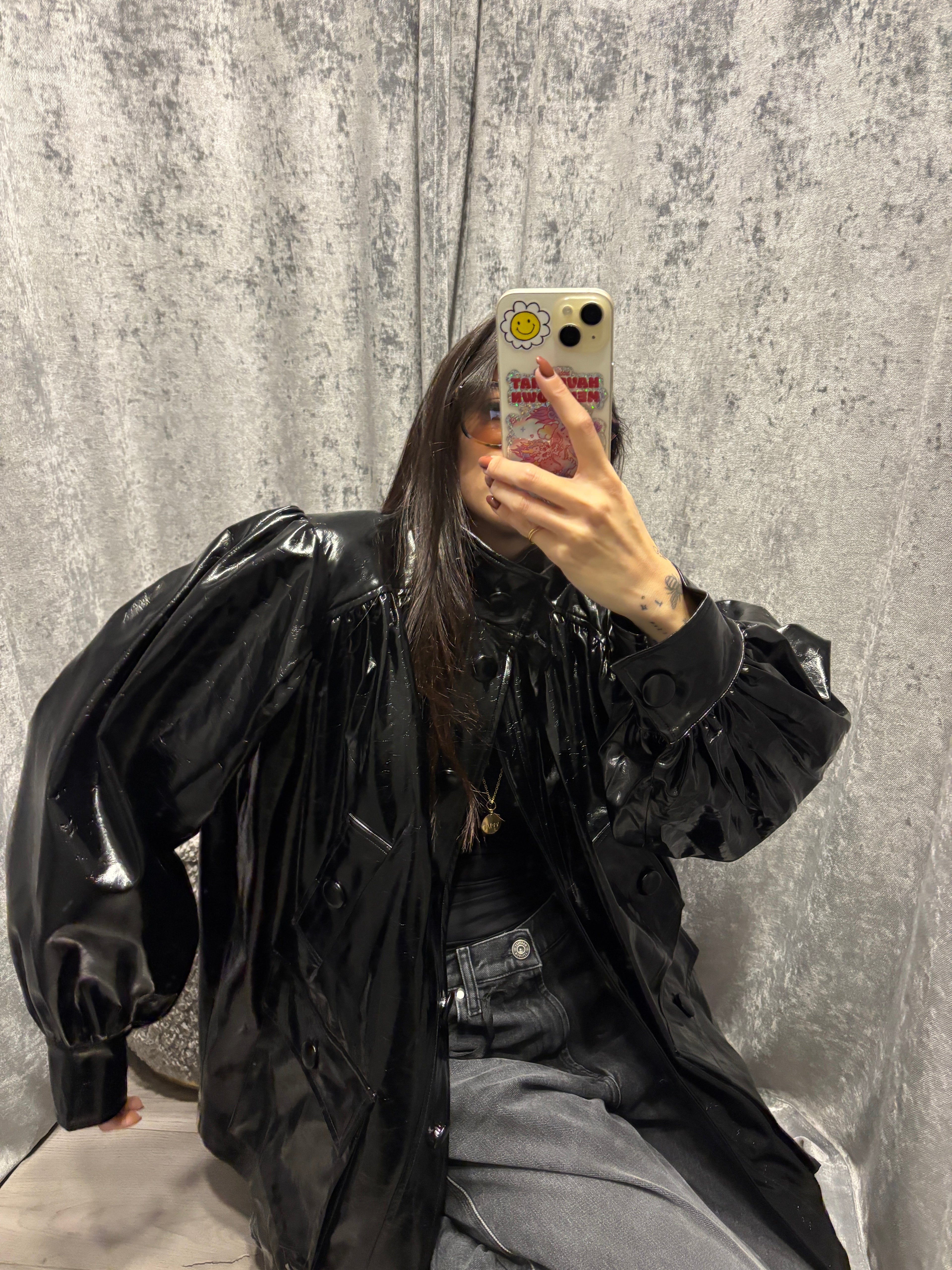 Giacca lavorata in vinile