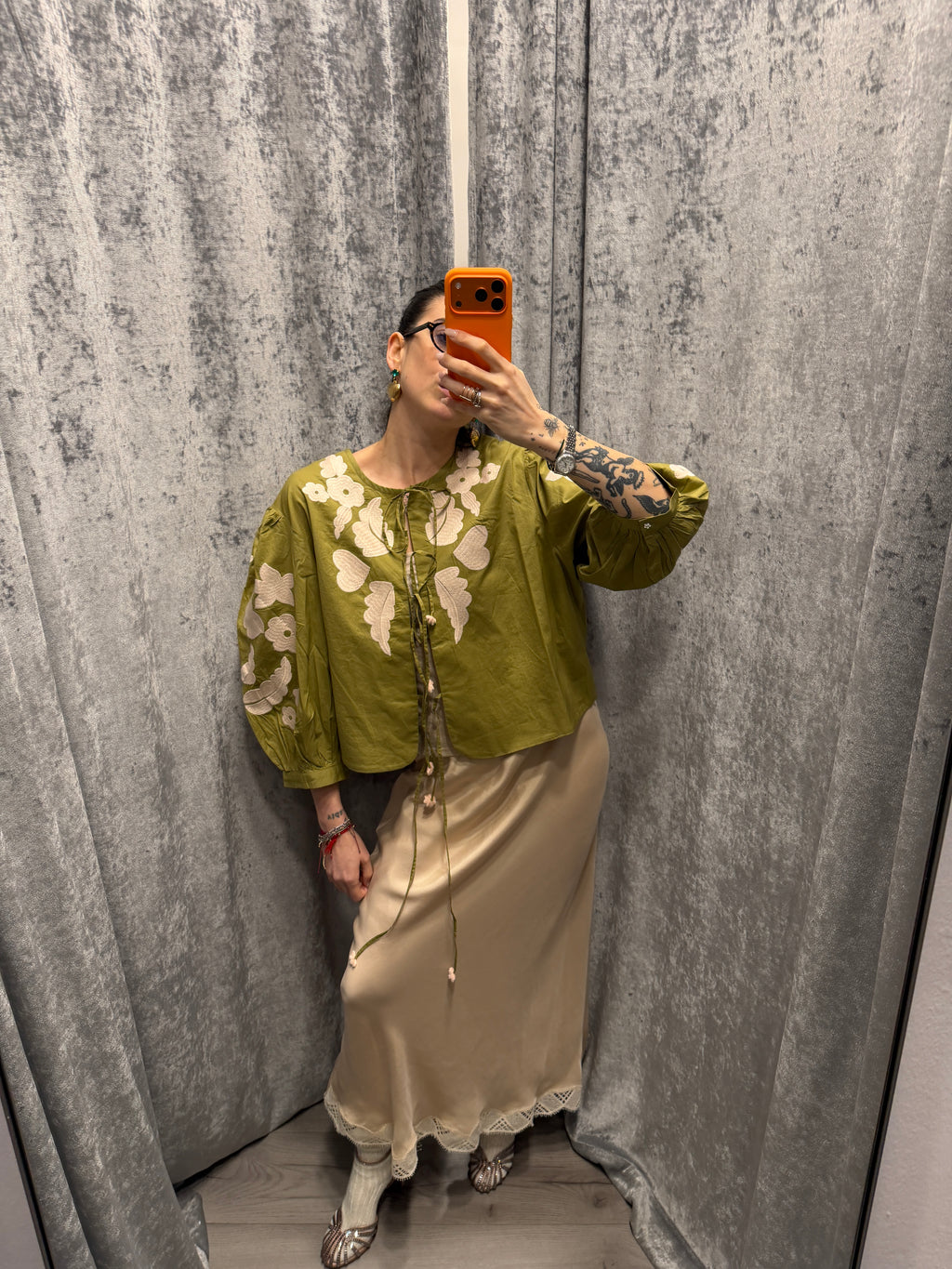 GONNA IN TWILL CON PIZZO