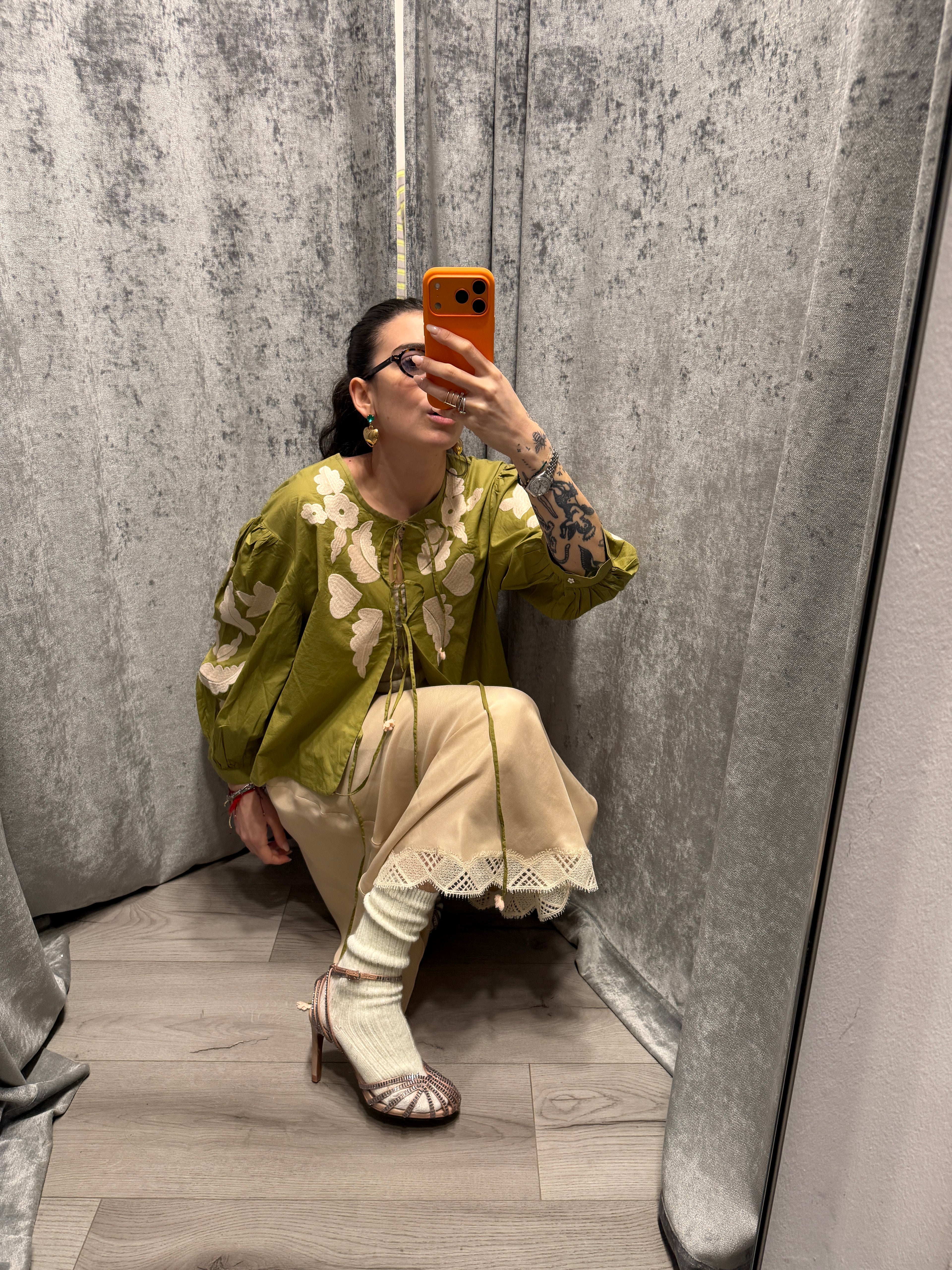GONNA IN TWILL CON PIZZO