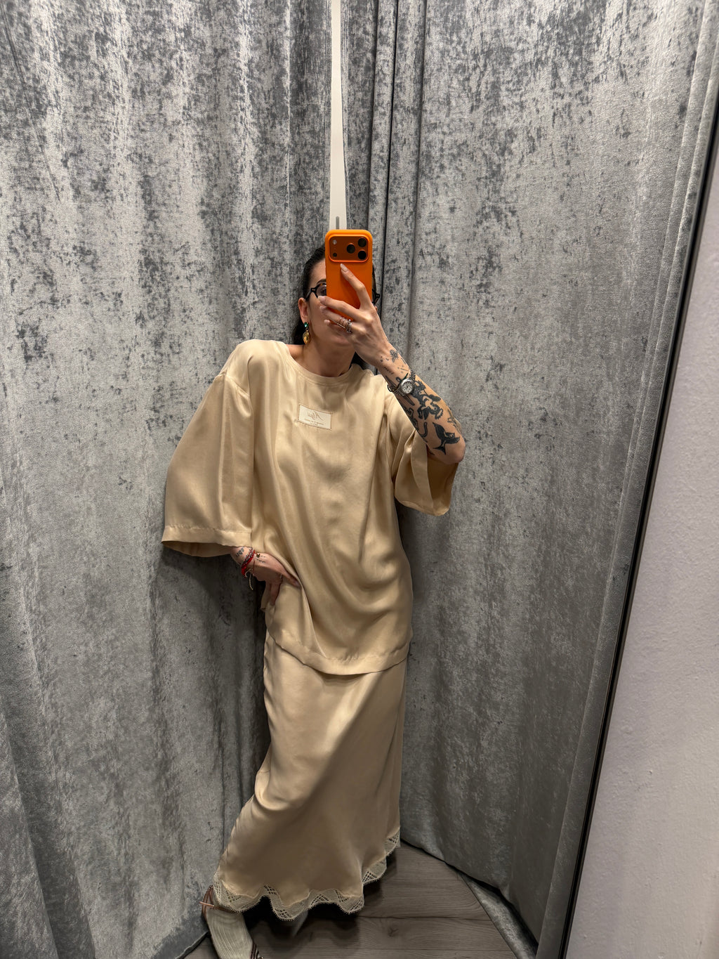 BLUSA IN TWILL OVERSIZE