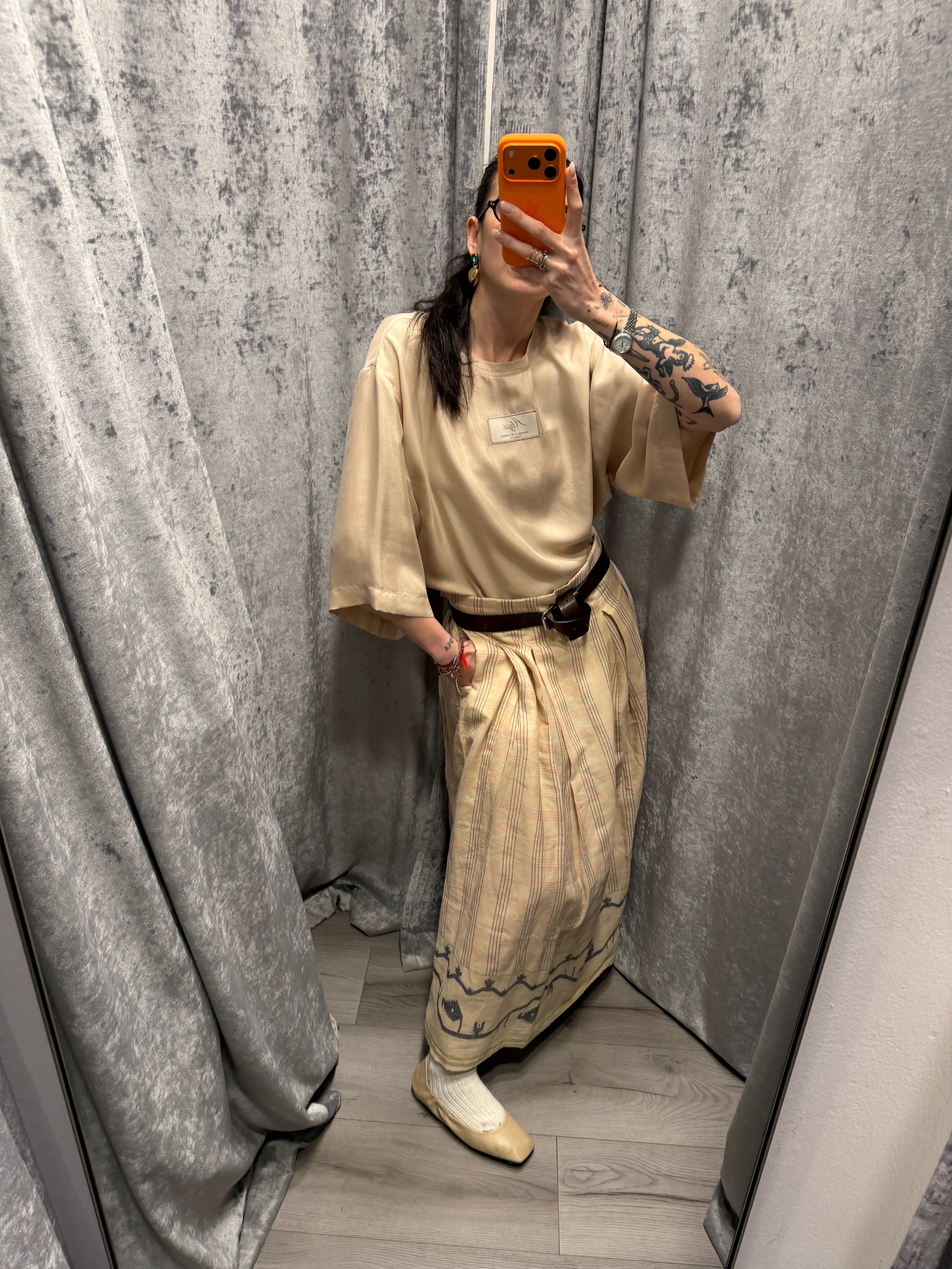 BLUSA IN TWILL OVERSIZE
