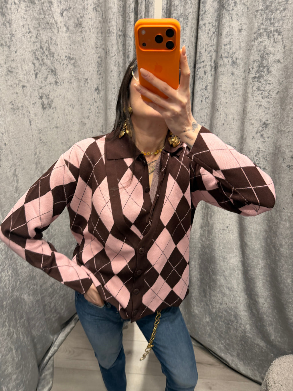 Cardigan a rombi