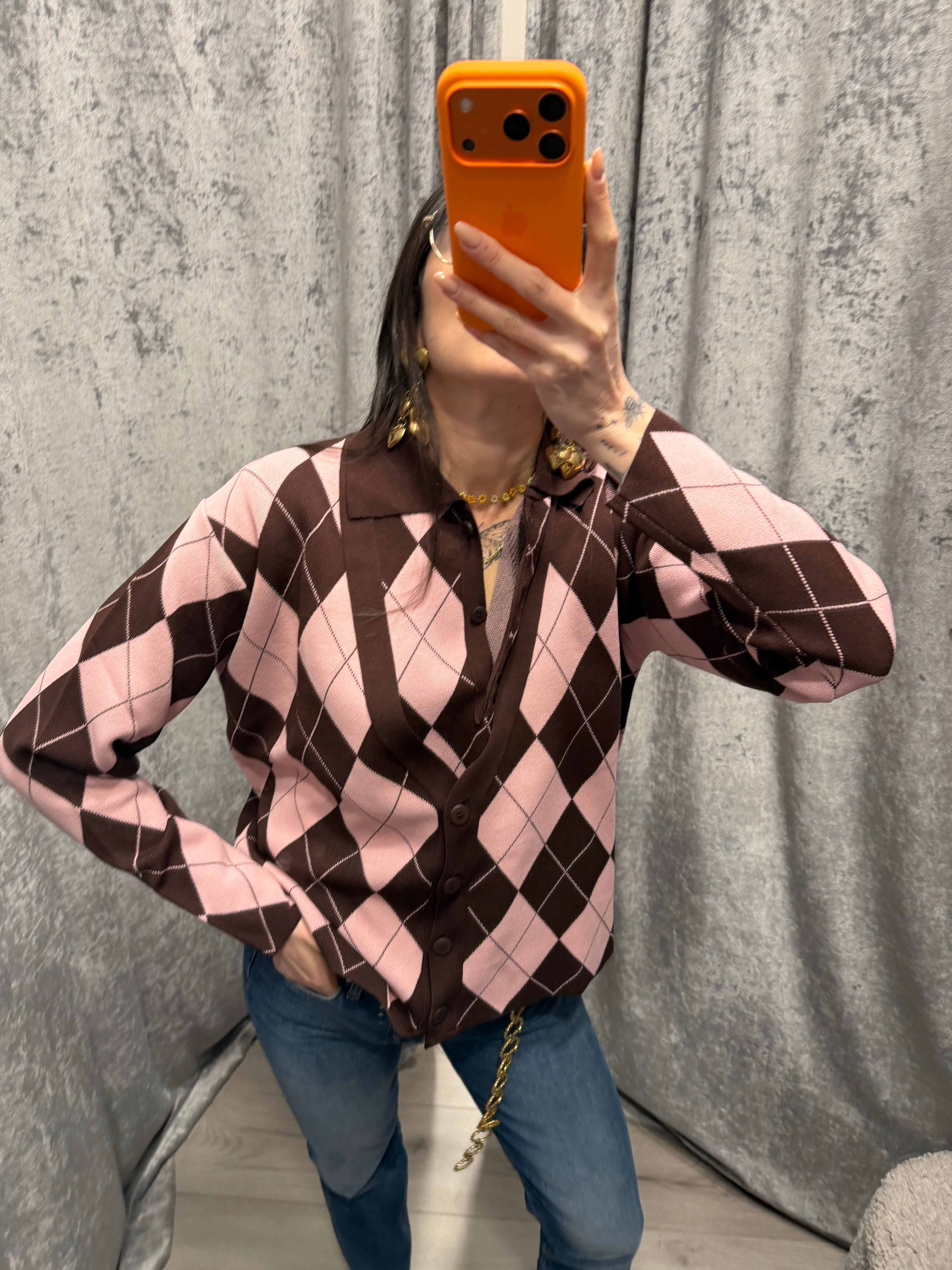 Cardigan a rombi