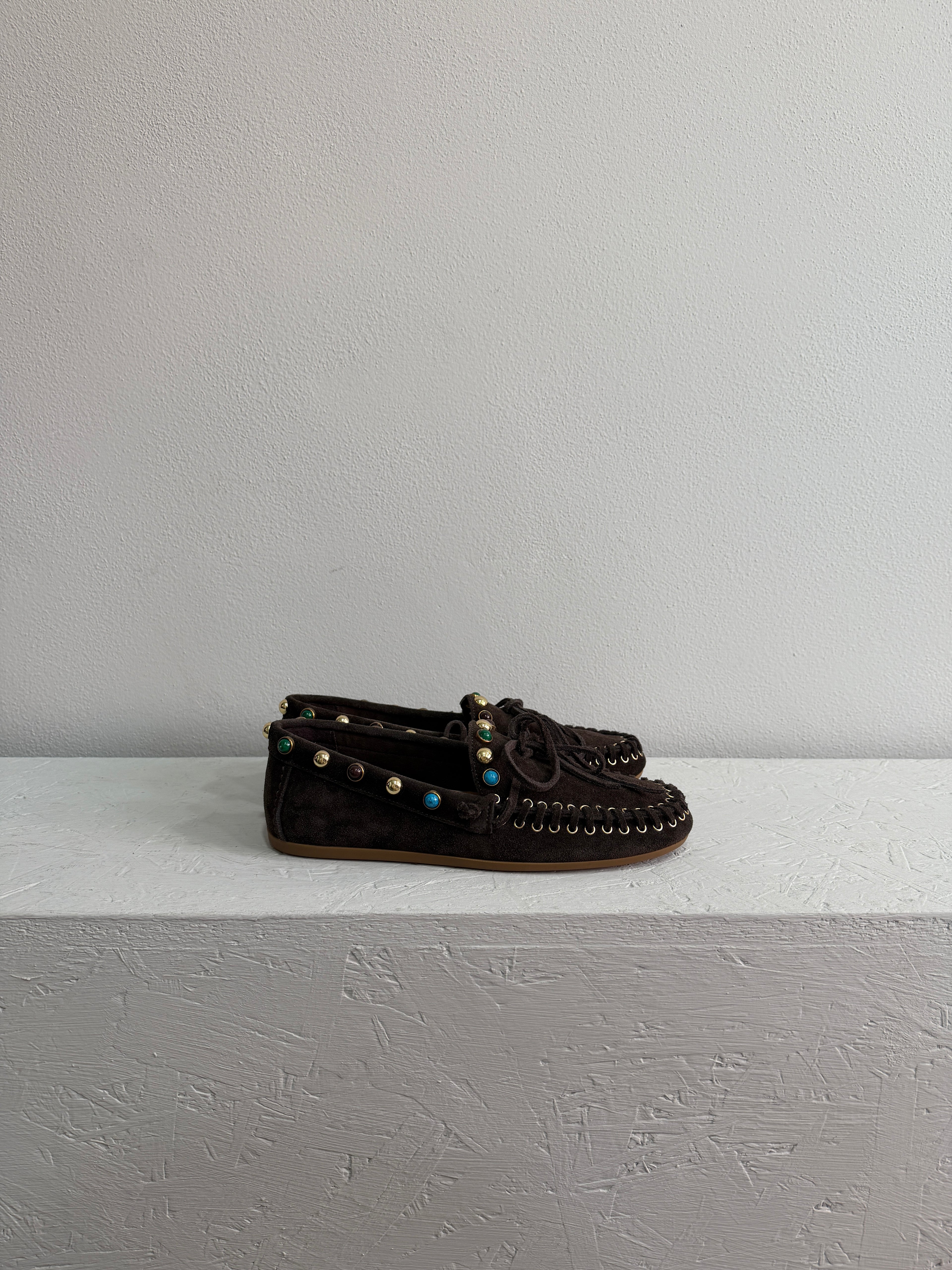 Mocassino in suede indiano