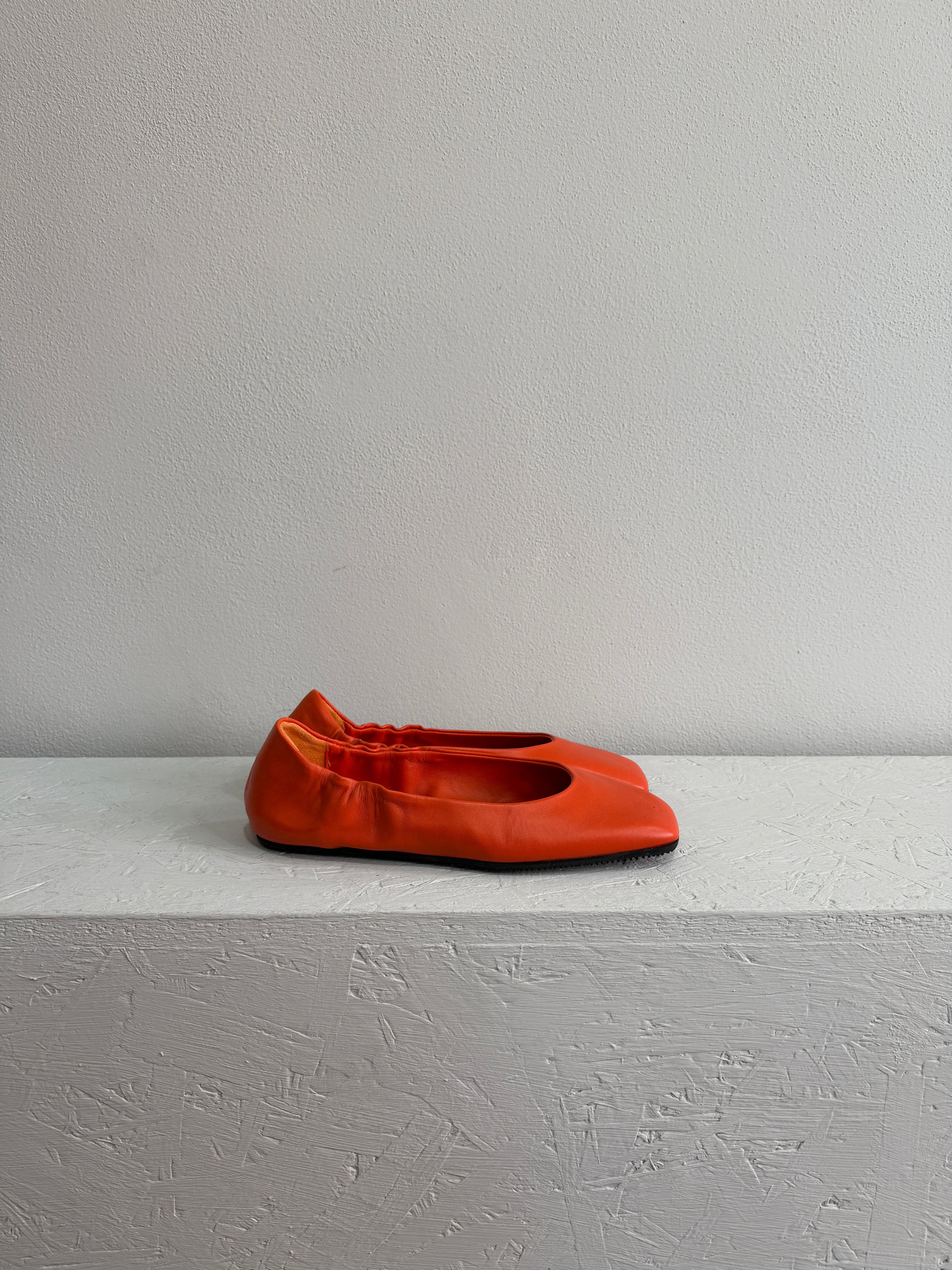 Ballerina in nappa arancione