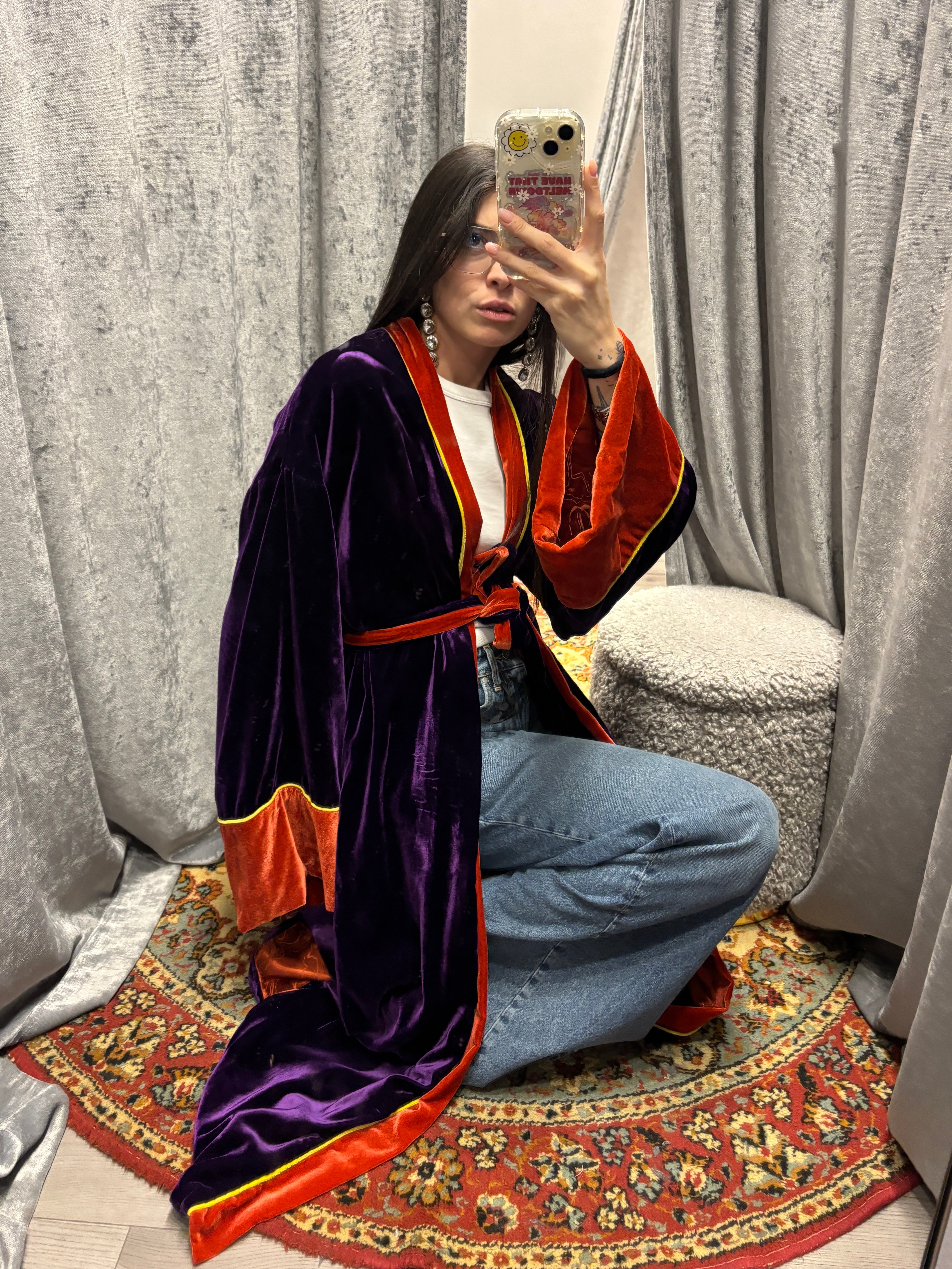 VESTAGLIA KIMONO IN VELLUTO