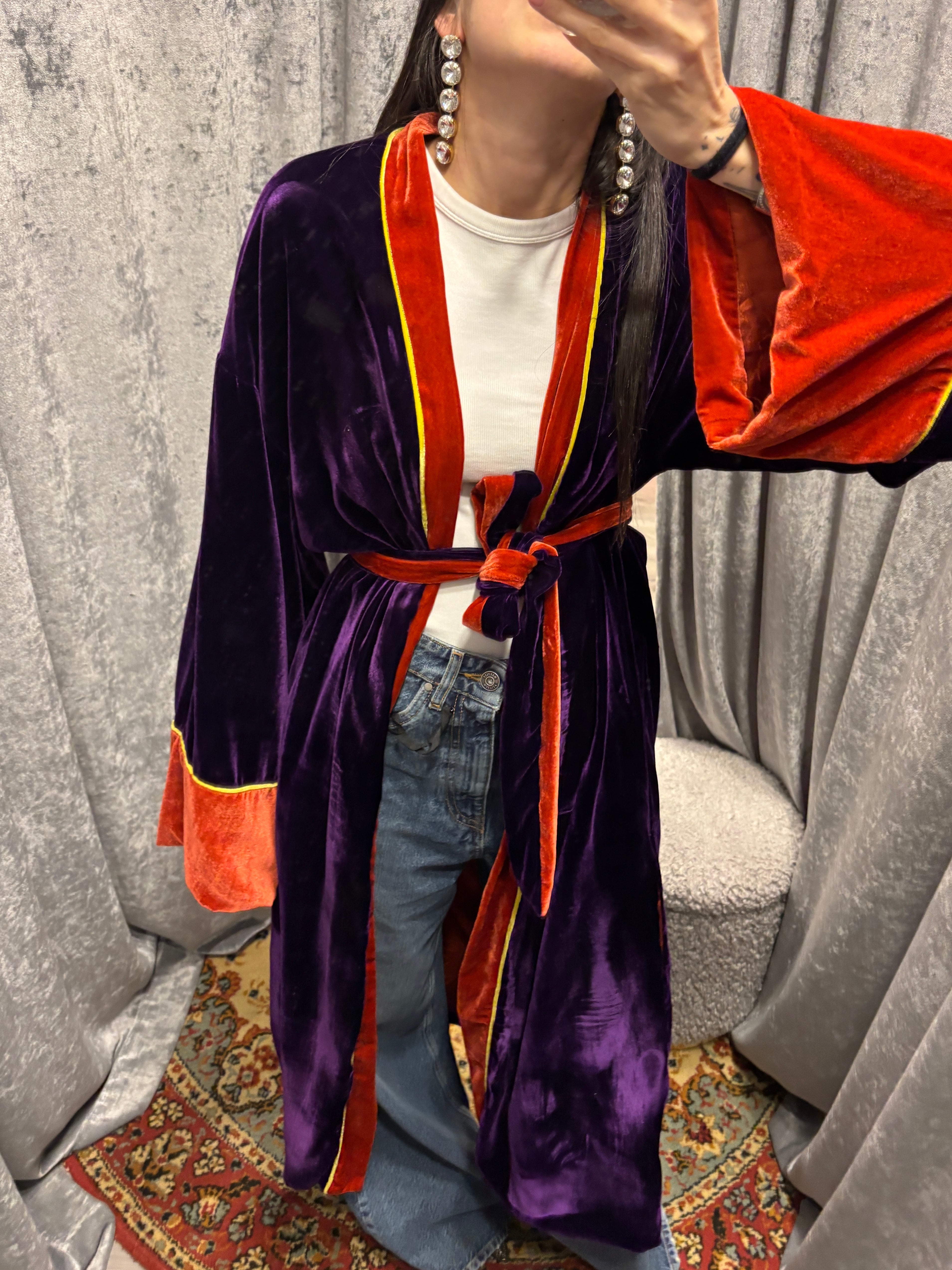 VESTAGLIA KIMONO IN VELLUTO