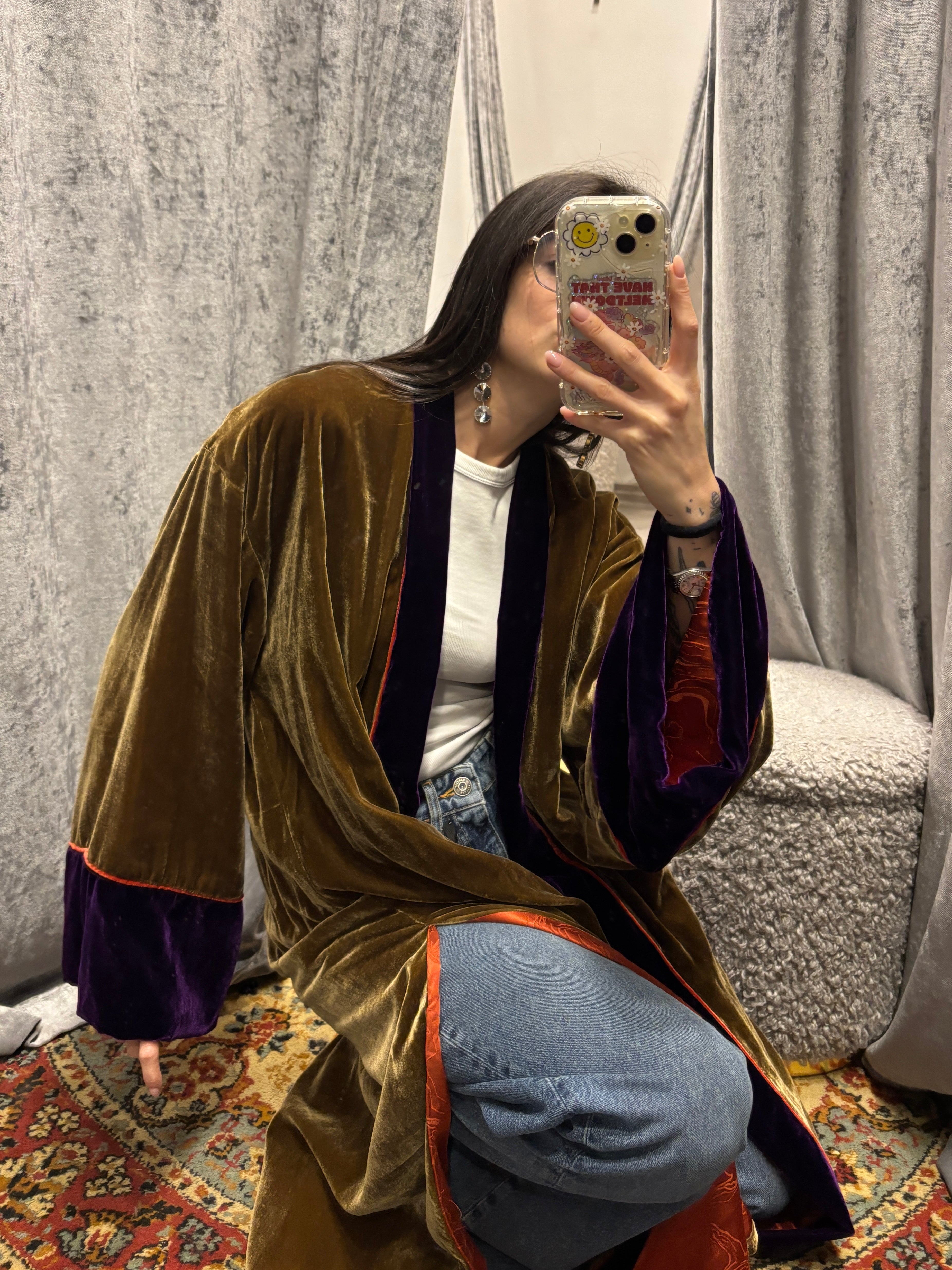 VESTAGLIA KIMONO IN VELLUTO