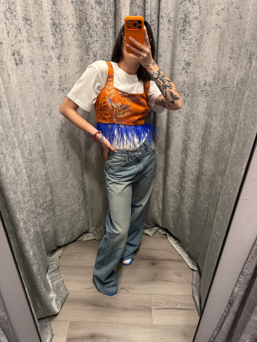 Jeans straight fit da donna con vita alta