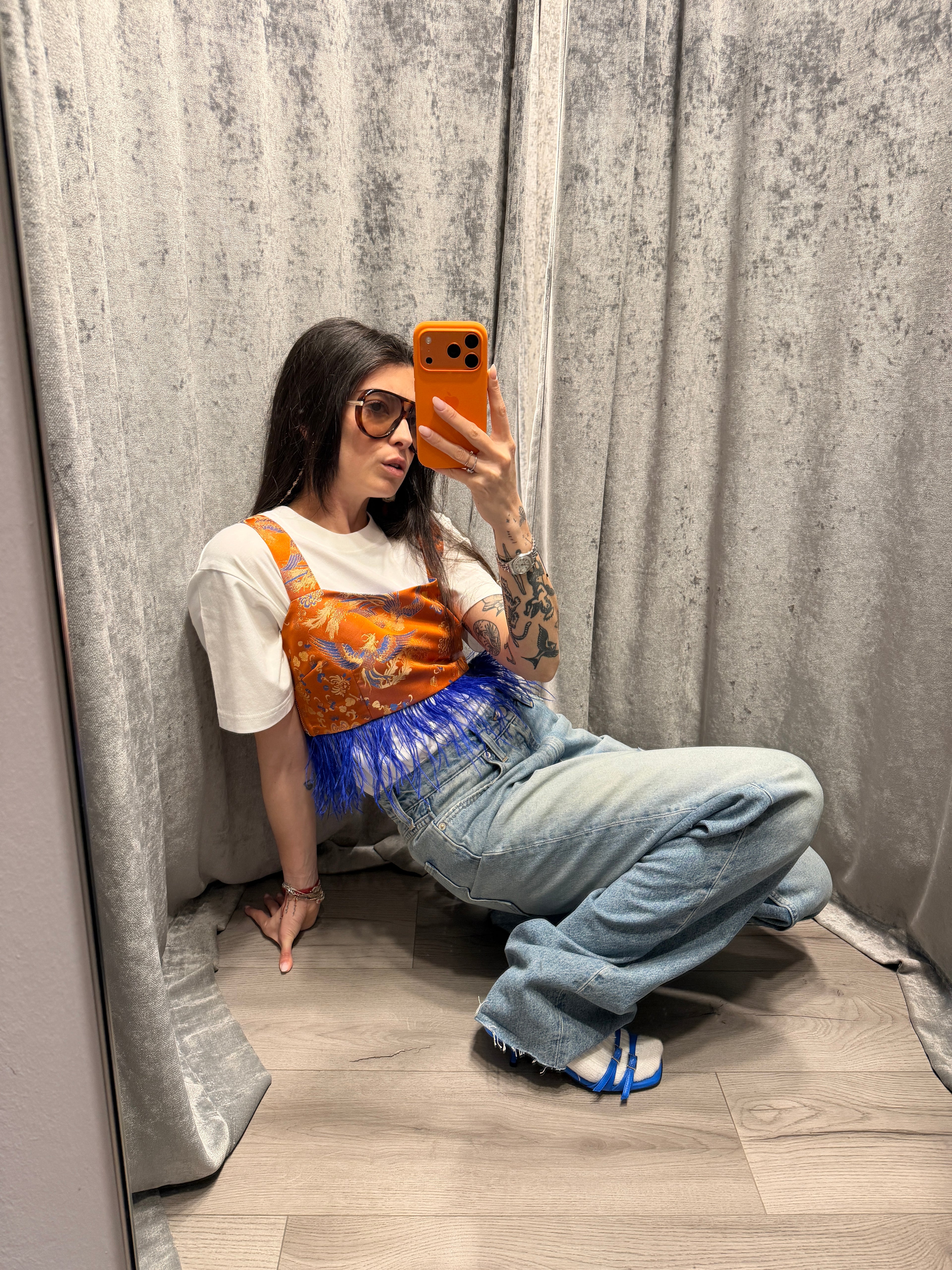 Jeans straight fit da donna con vita alta