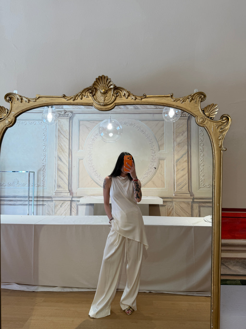 Pantalone in tessuto scivolato