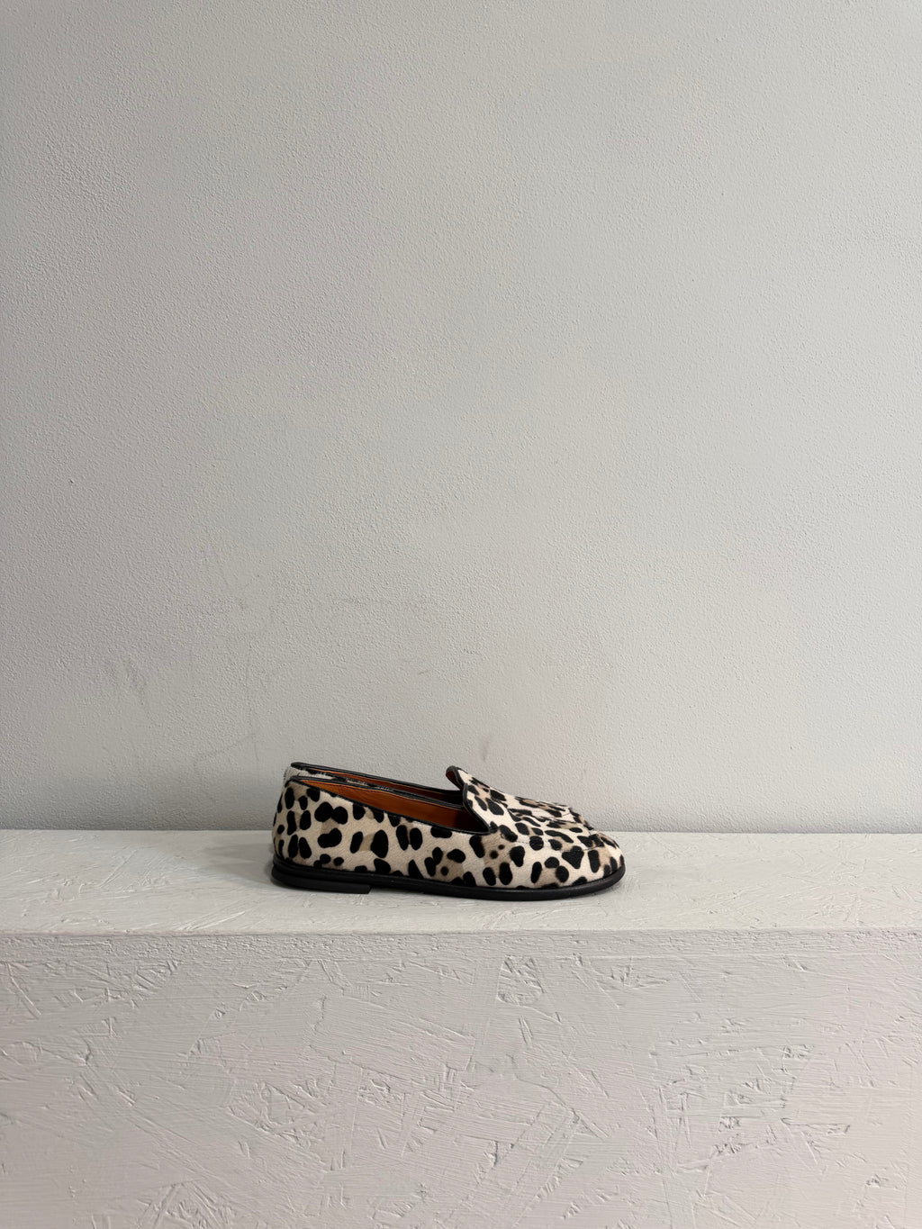 Mocassino in cavallino maculato Beige Grey