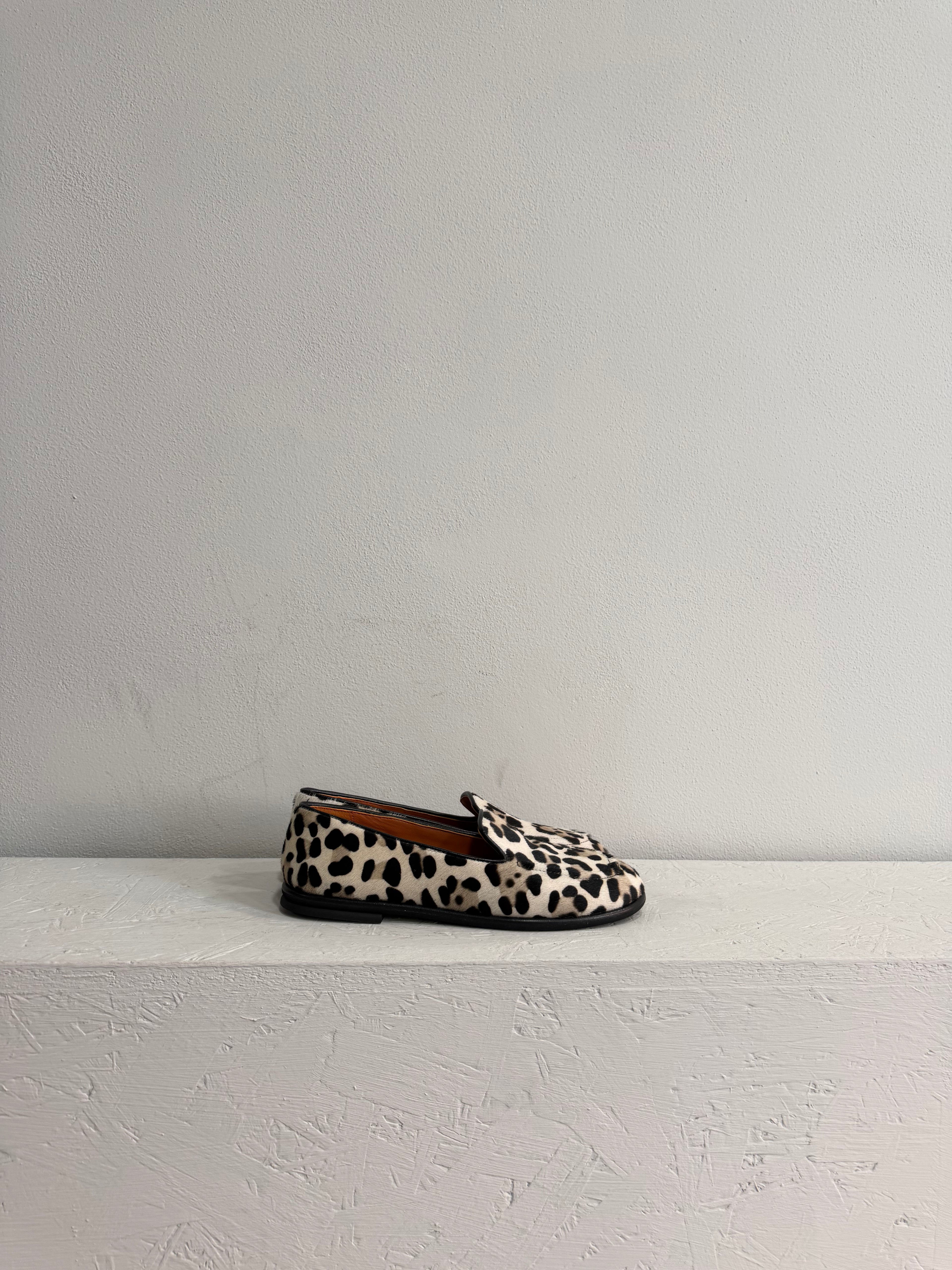 Mocassino in cavallino maculato Beige Grey