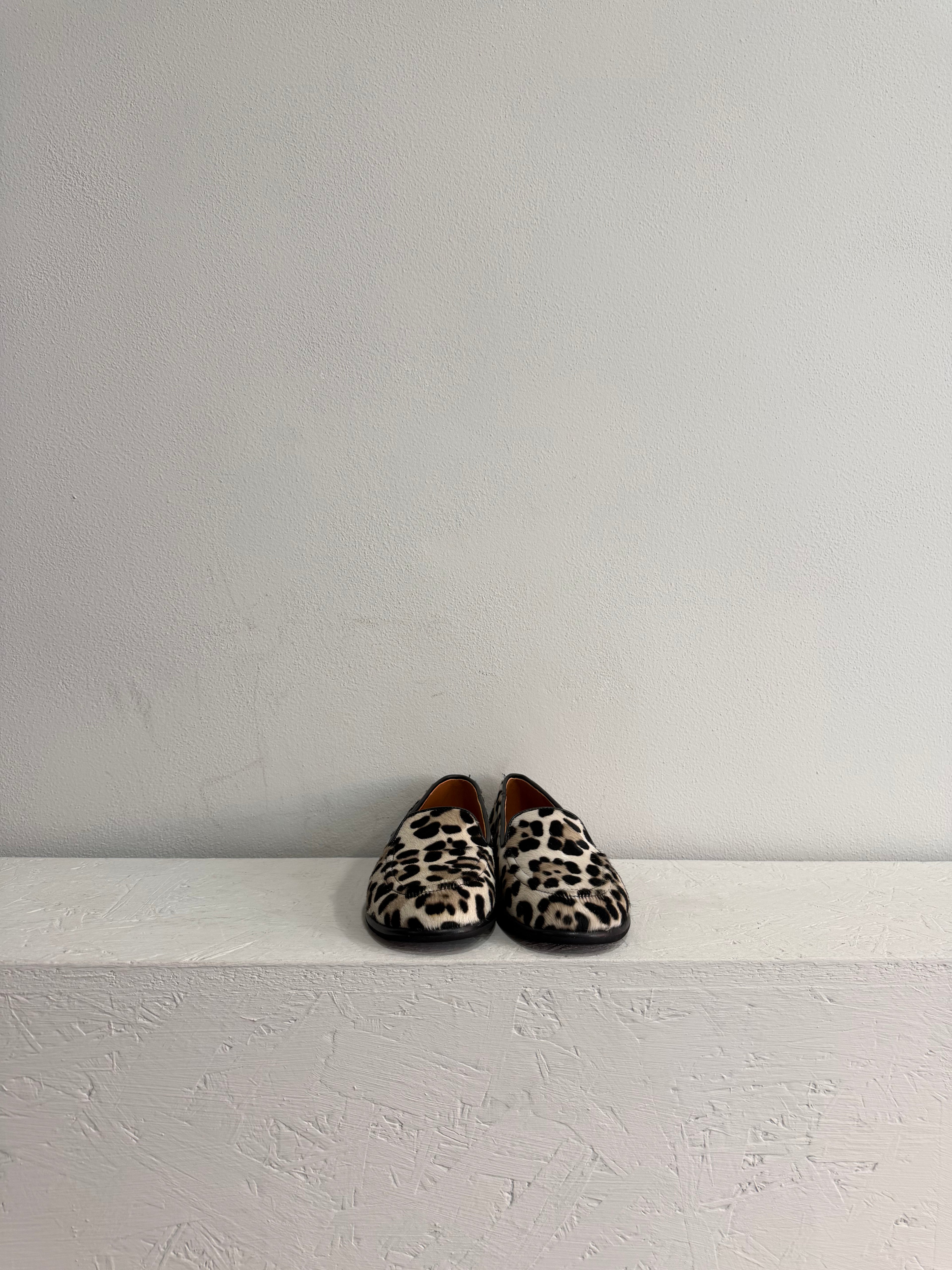 Mocassino in cavallino maculato Beige Grey
