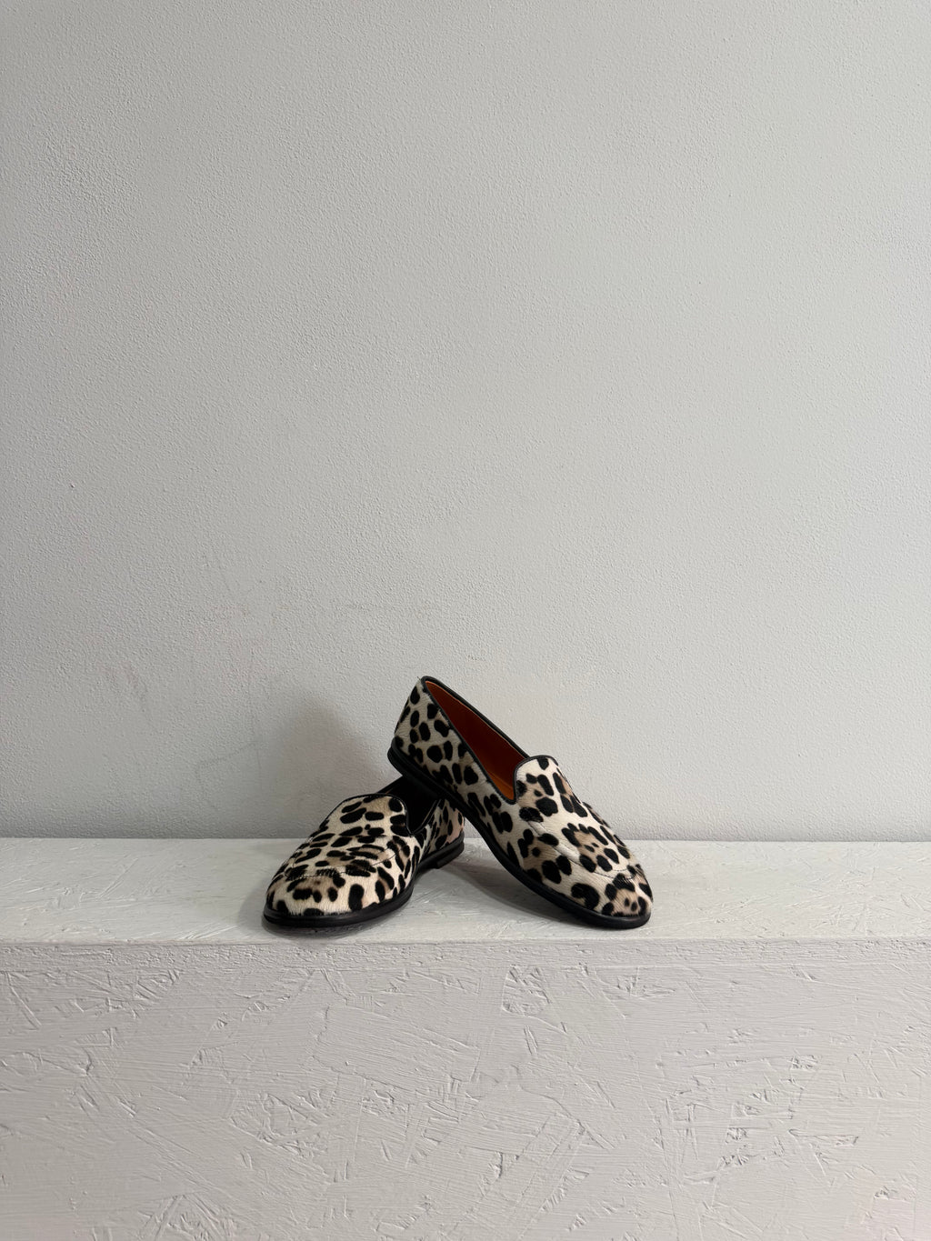 Mocassino in cavallino maculato Beige Grey