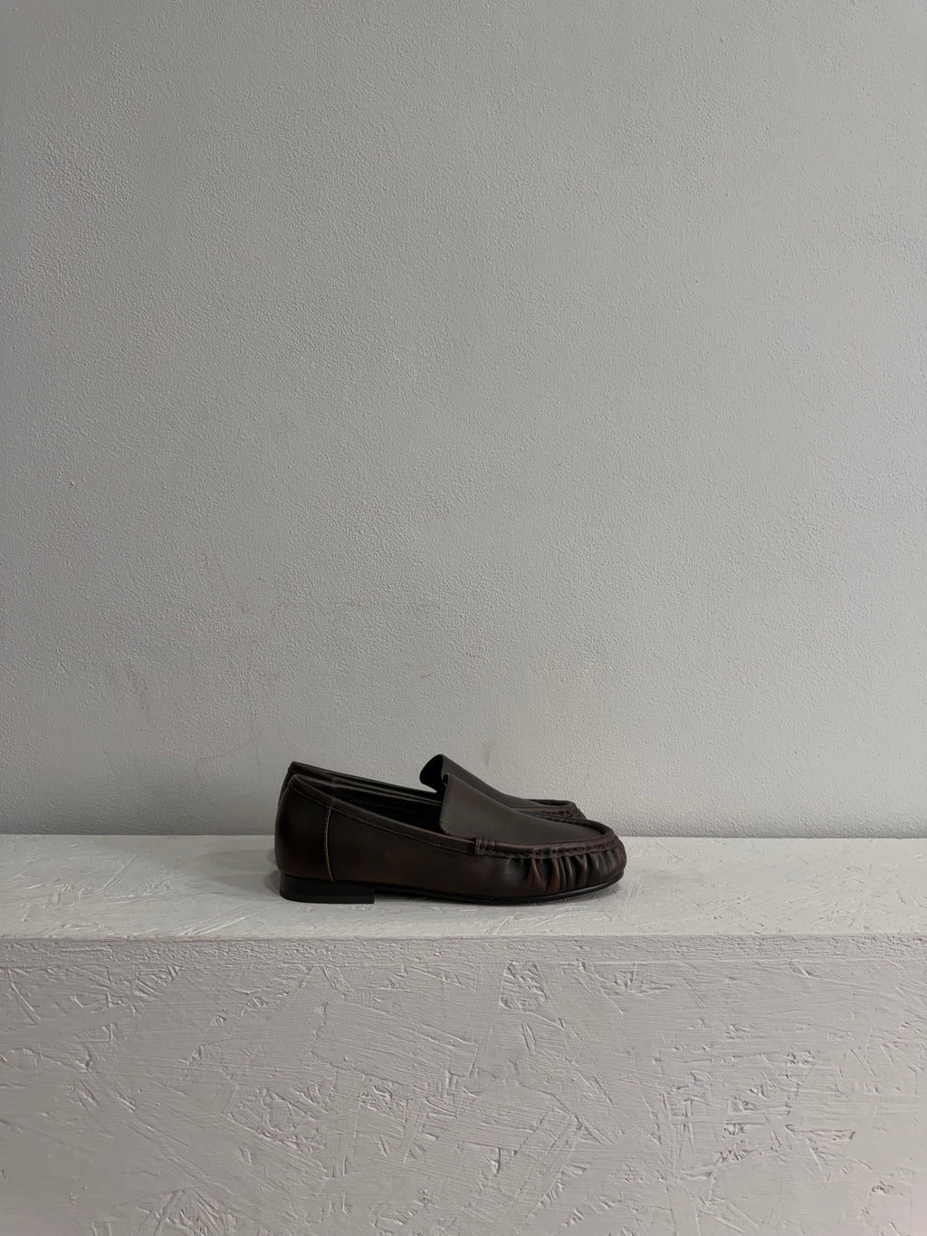 Mocassino in pelle liscia marrone