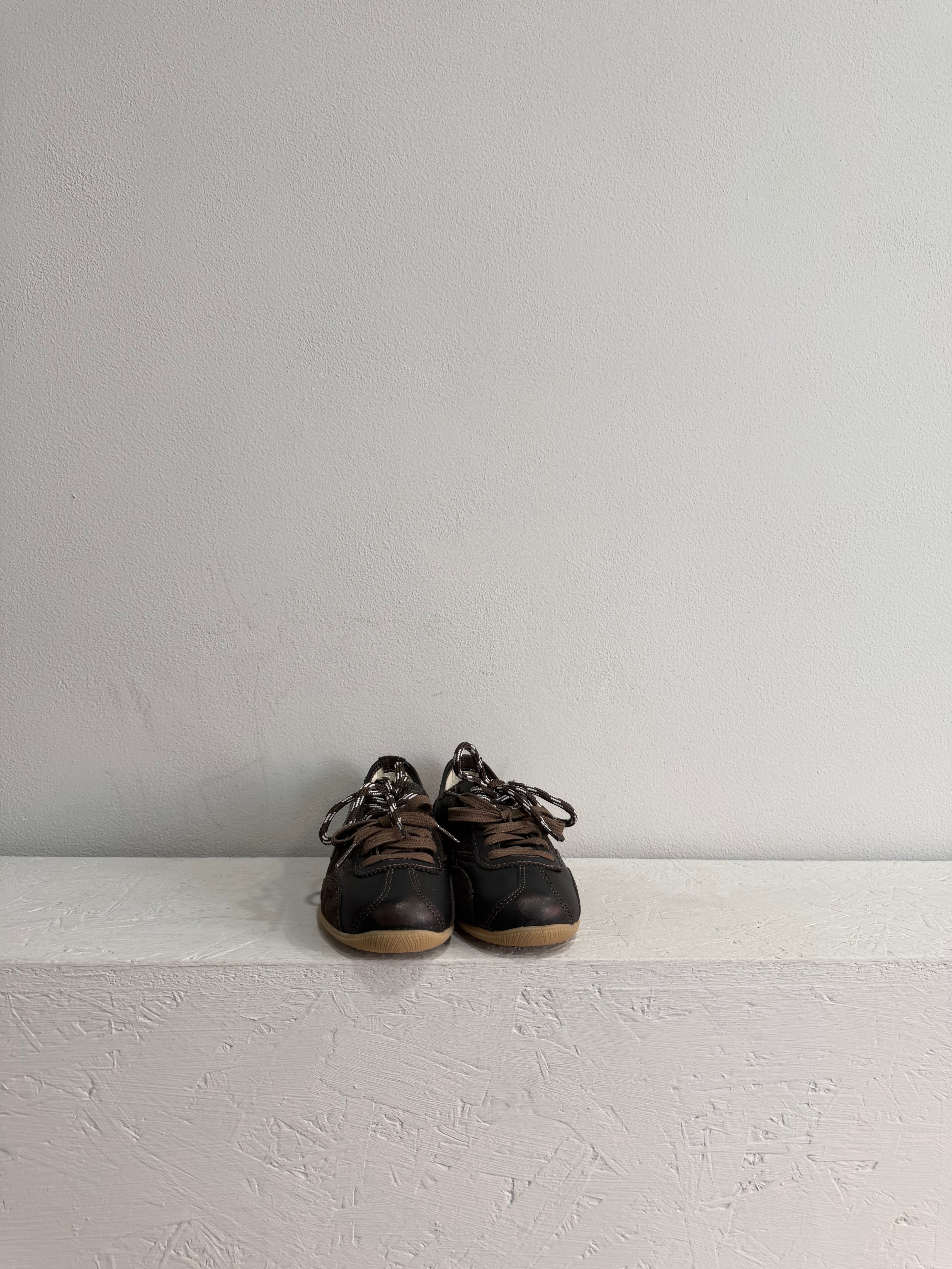 Sneaker in pelle color cioccolato