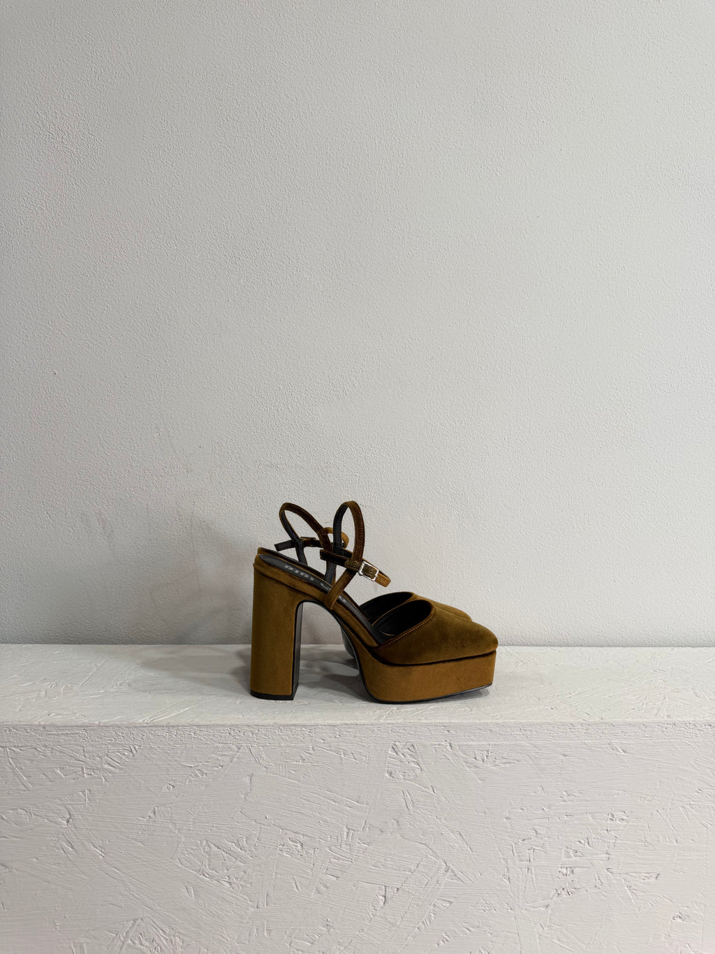 Scarpe con tacco in velluto