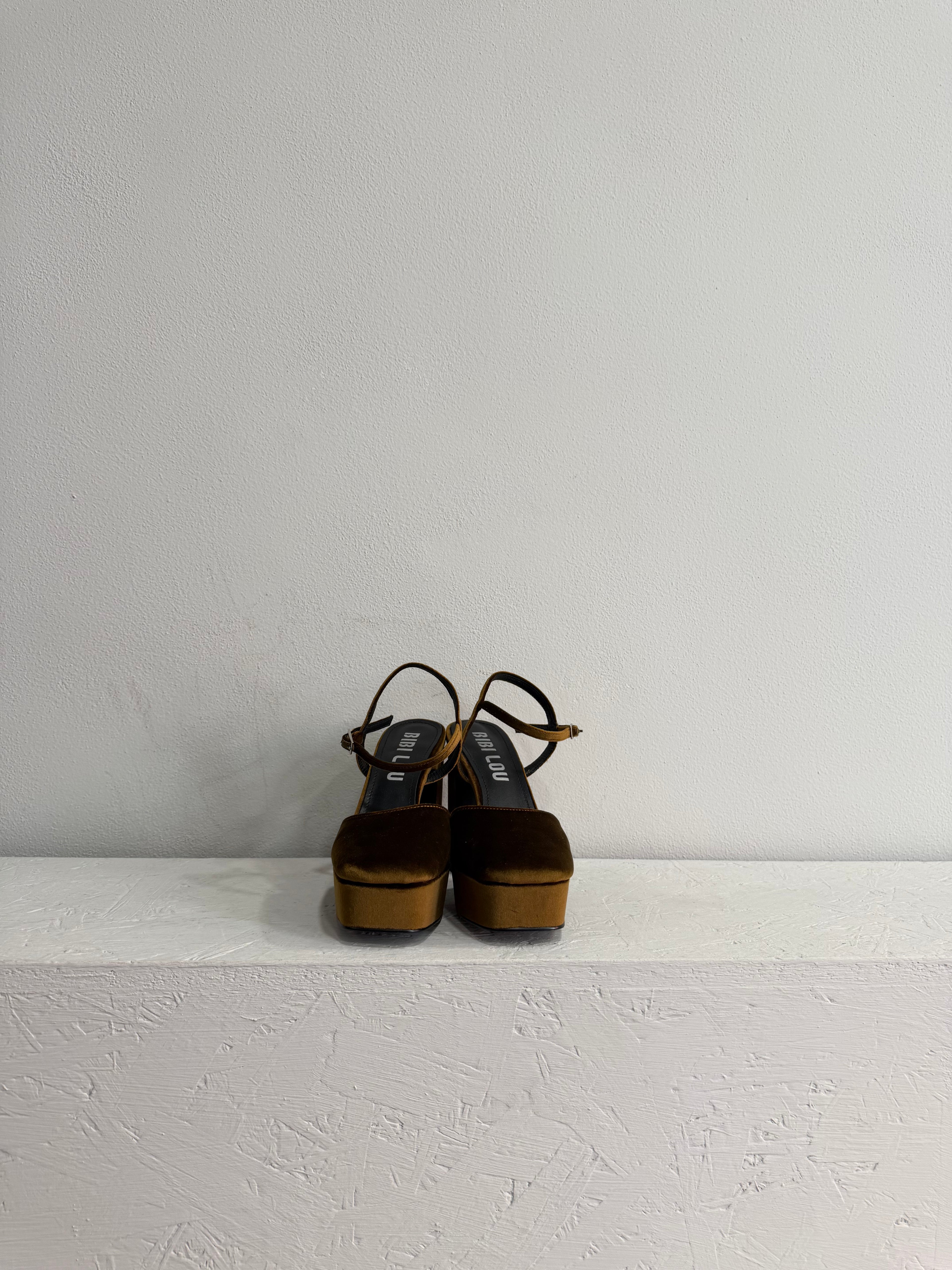Scarpe con tacco in velluto