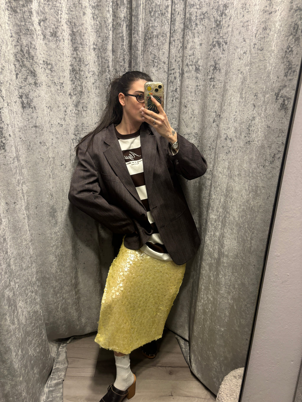 Gonna midi in paillettes