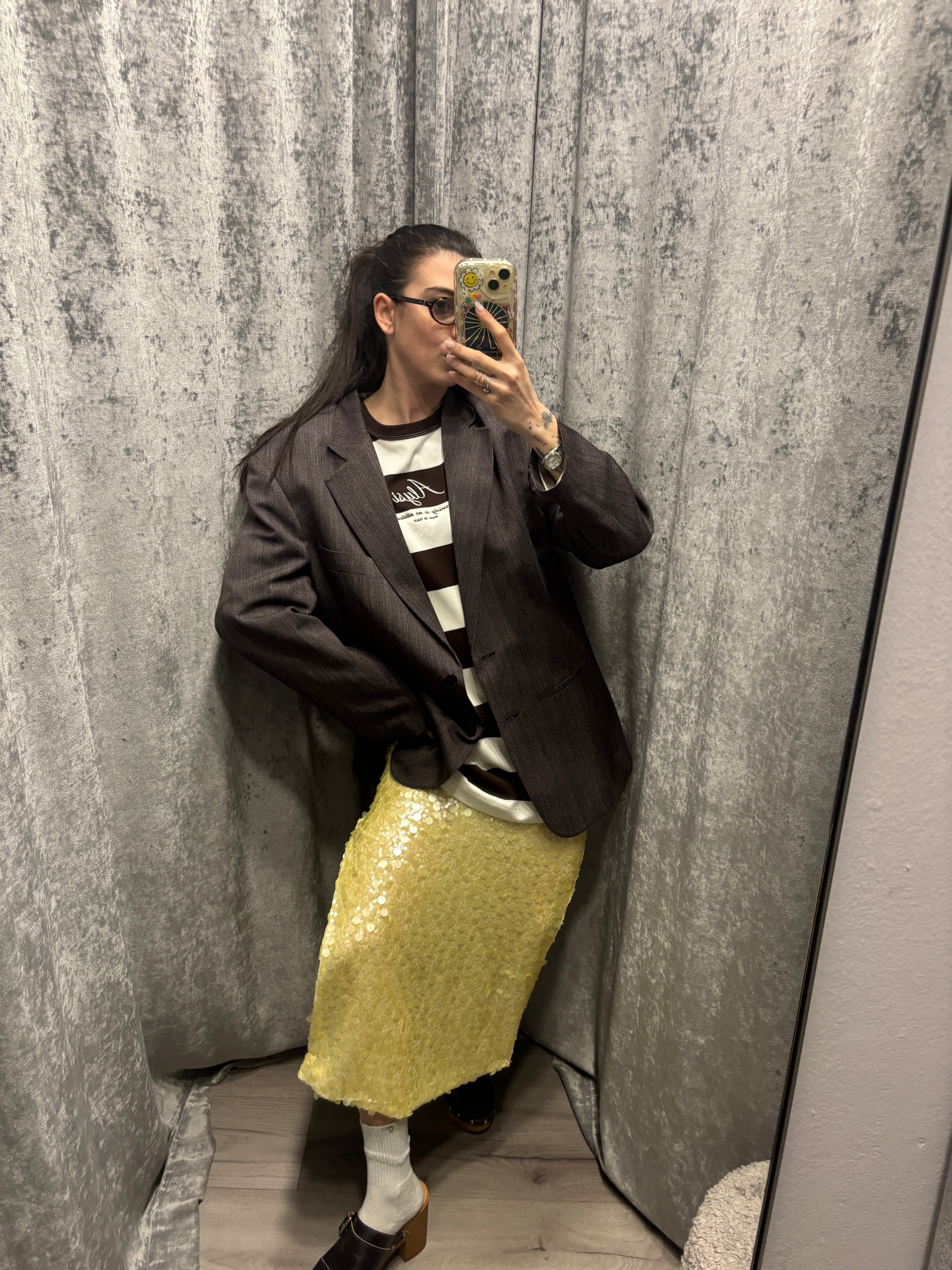 Gonna midi in paillettes