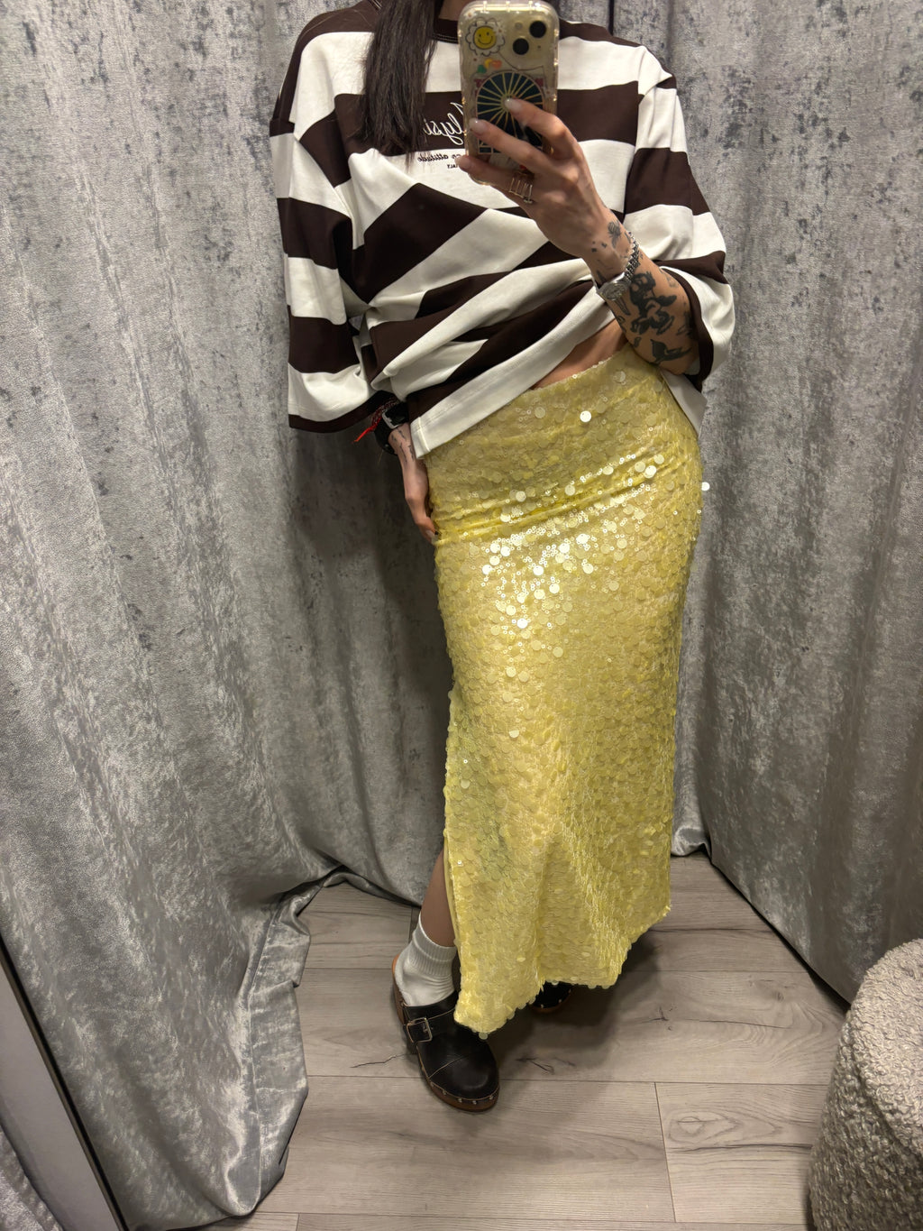 Gonna midi in paillettes