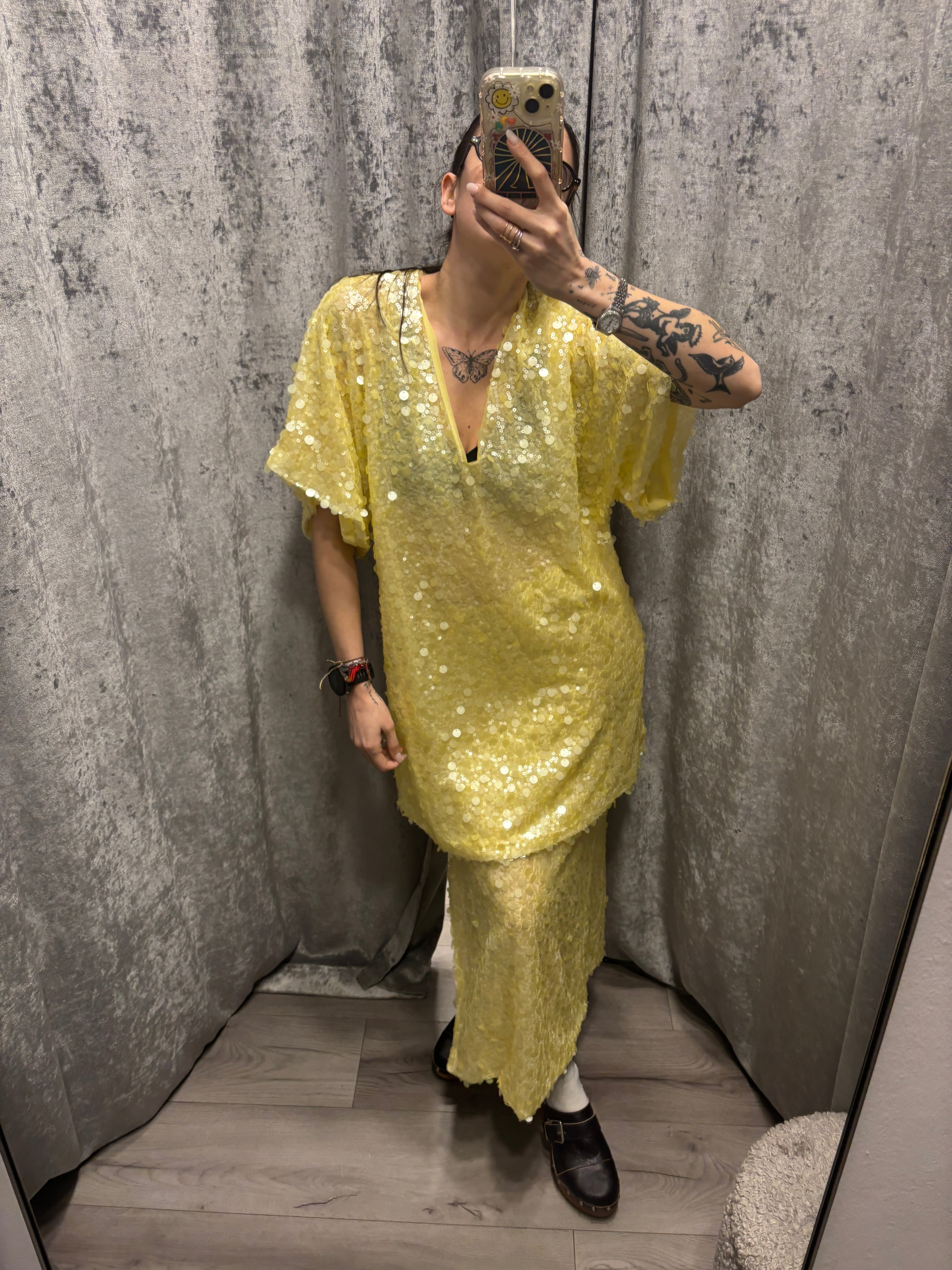 Gonna midi in paillettes