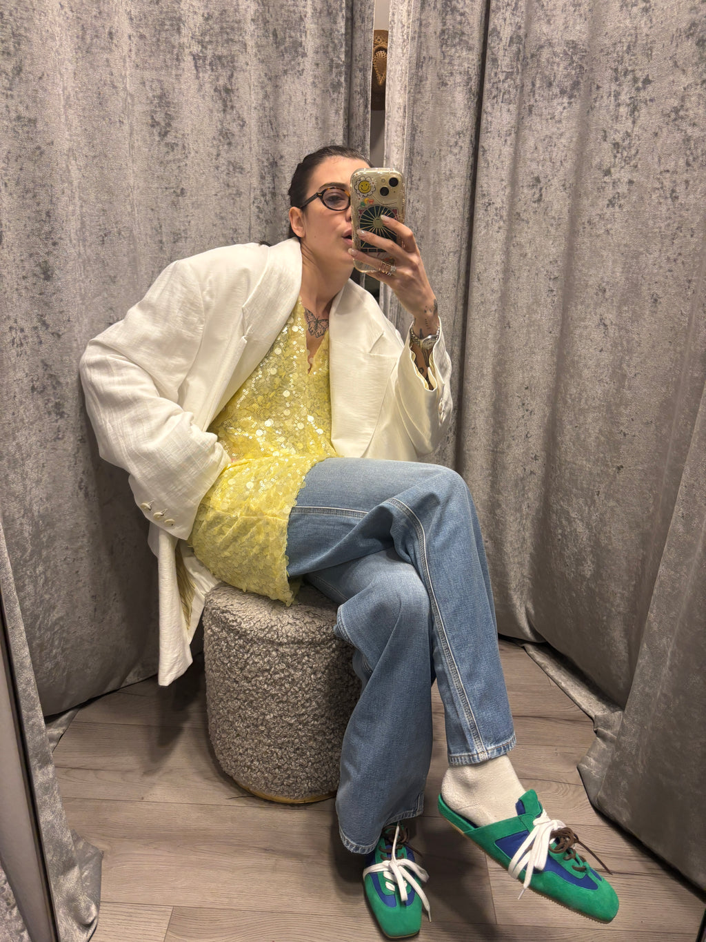 Abito t-shirt in paillettes