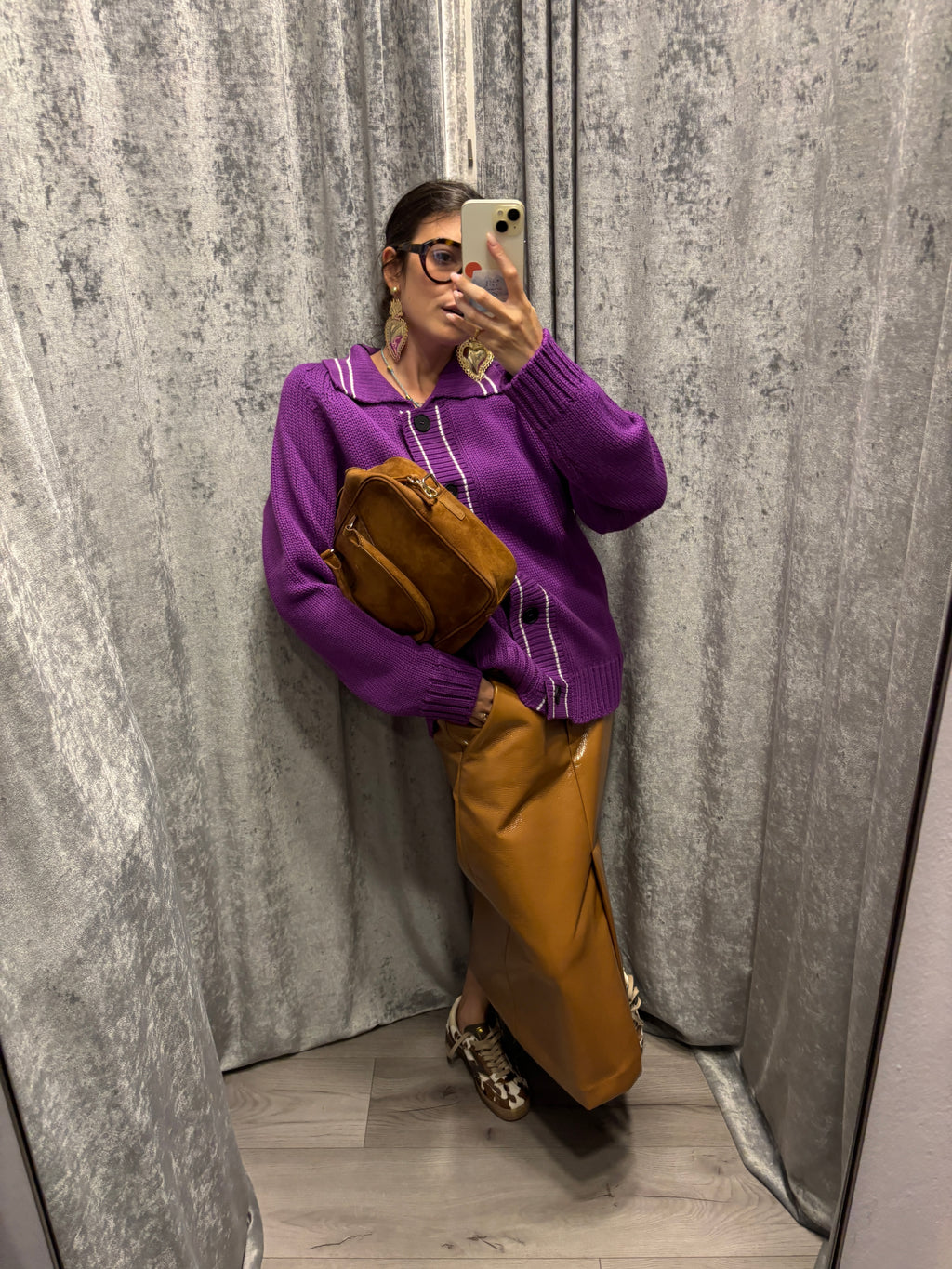 Knitted overshirt bottoni