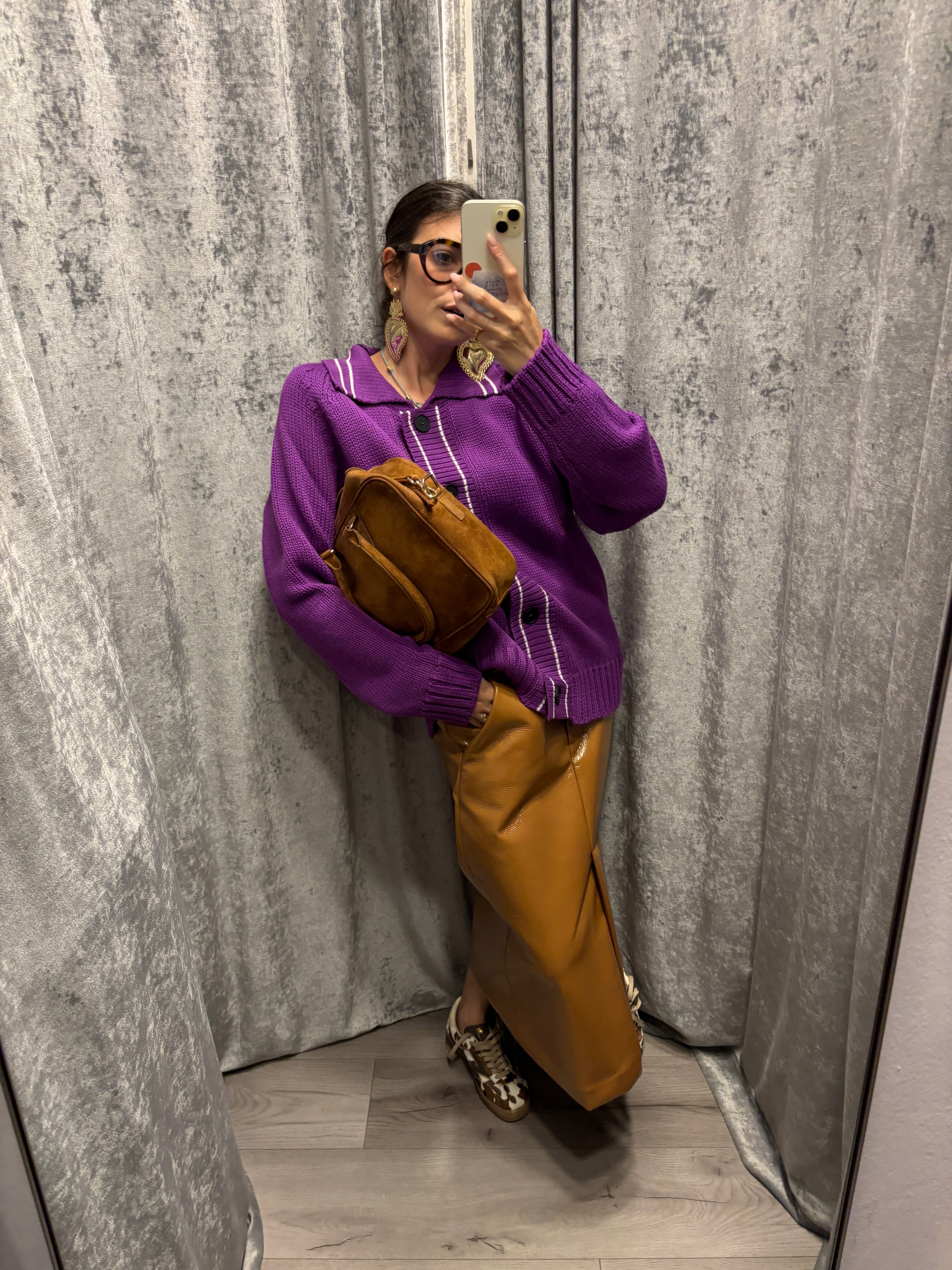 Knitted overshirt bottoni
