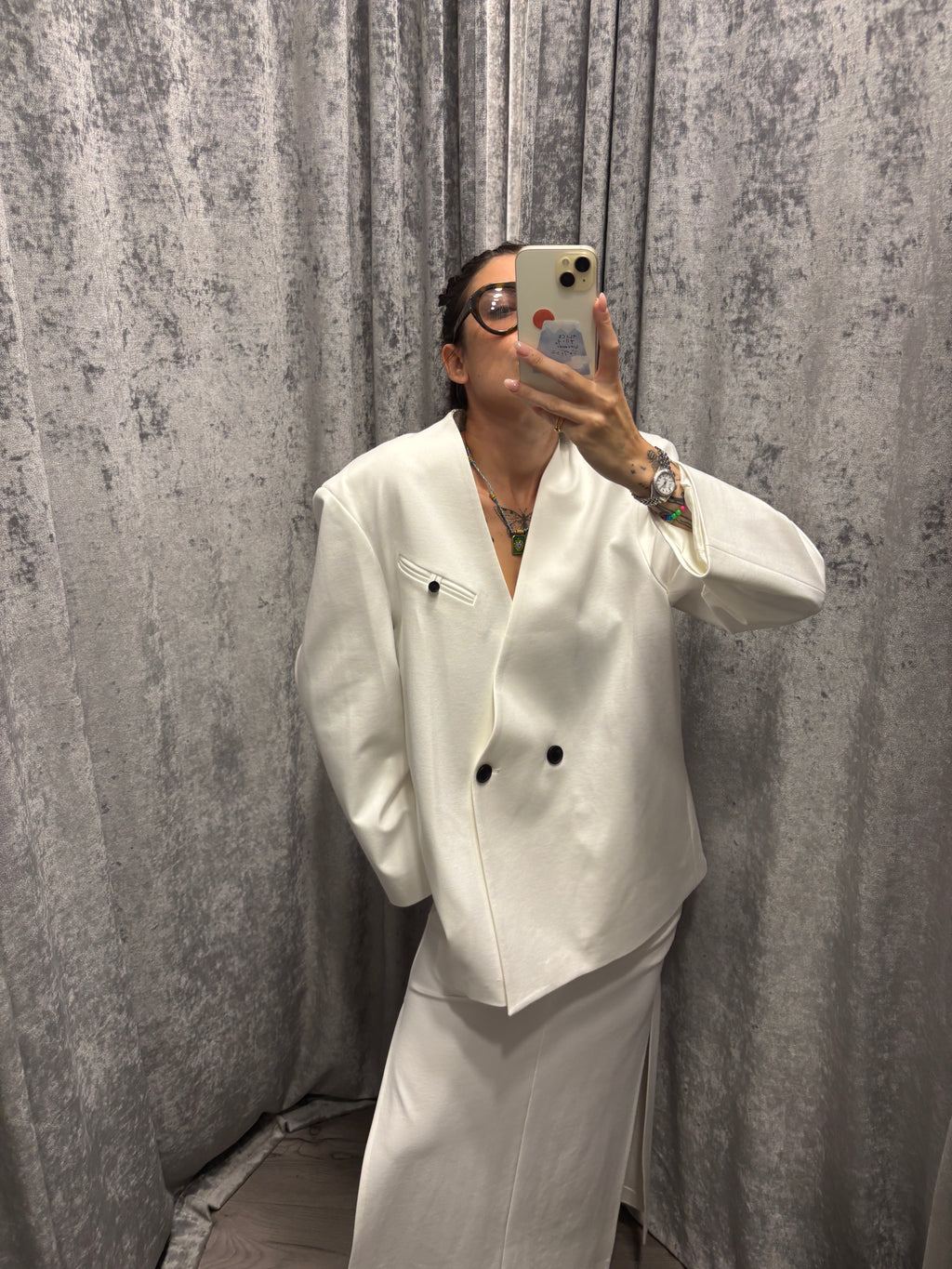 Blazer doppio petto white