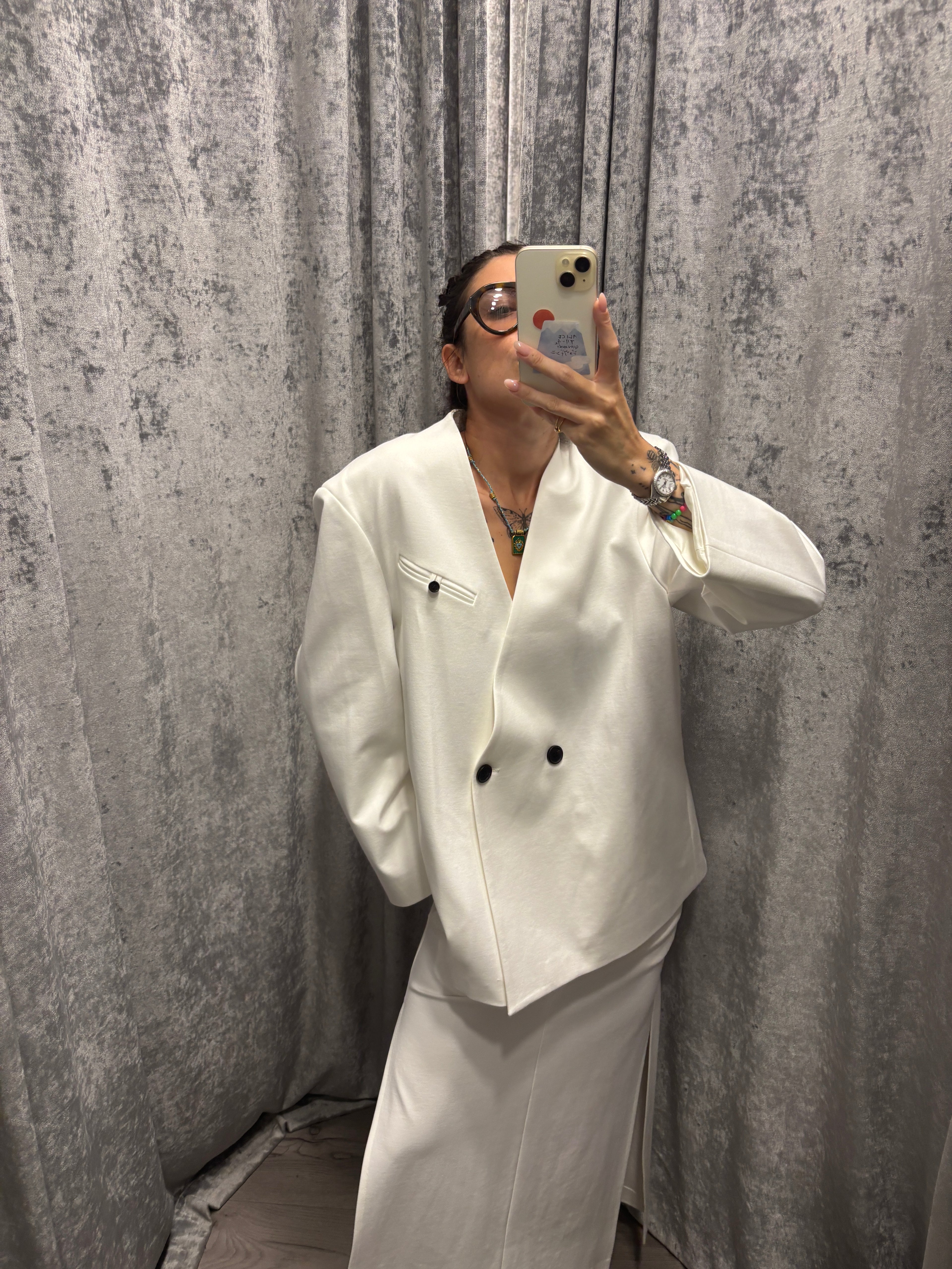 Blazer doppio petto white