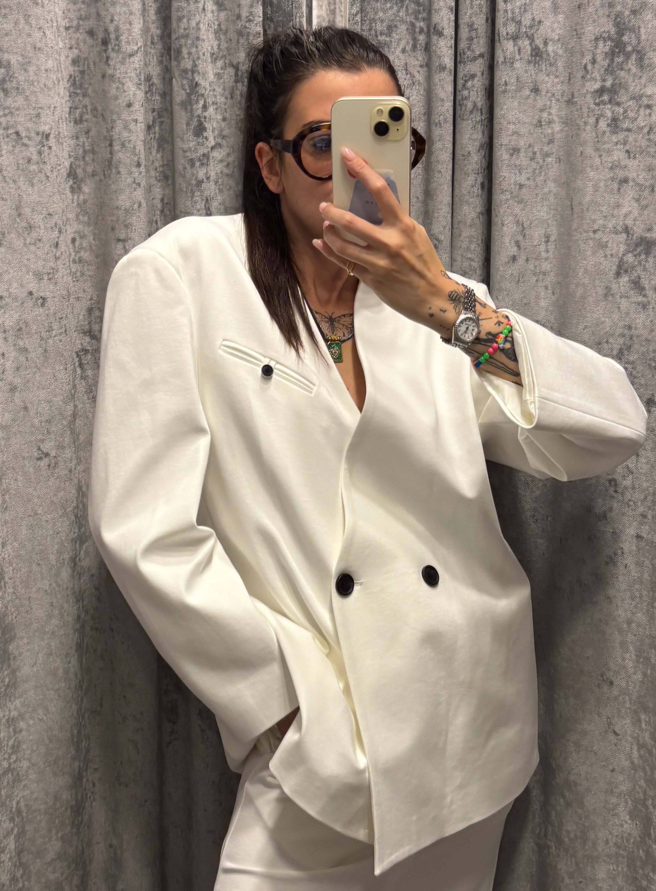 Blazer doppio petto white