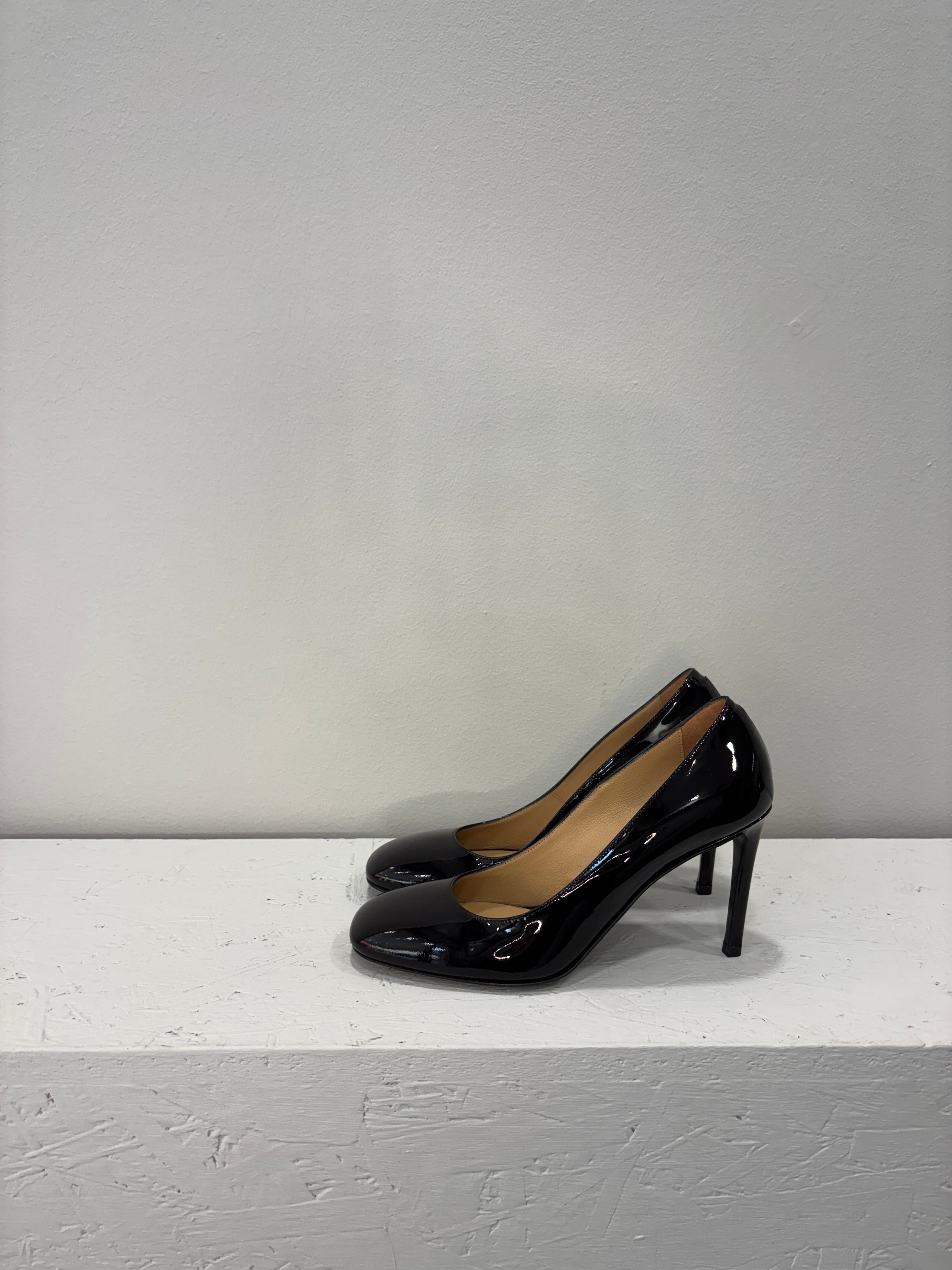 Décolleté in vernice testa moro