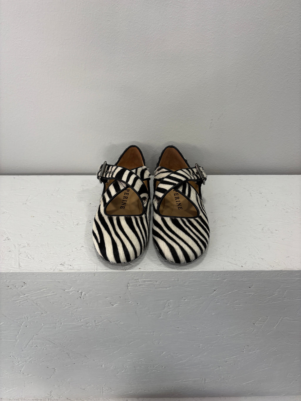 Ballerine flat zebrate in cavallino