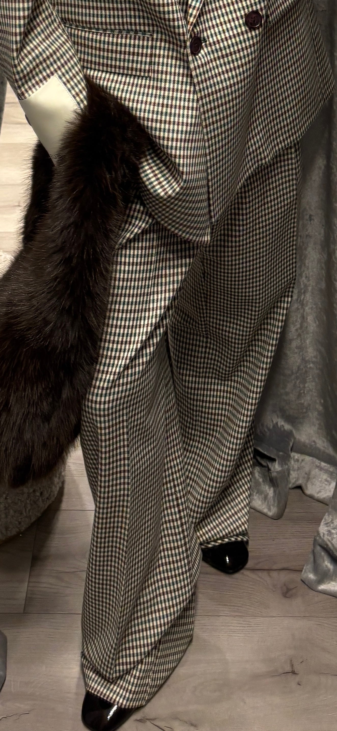Pantaloni fantasia vichy pences