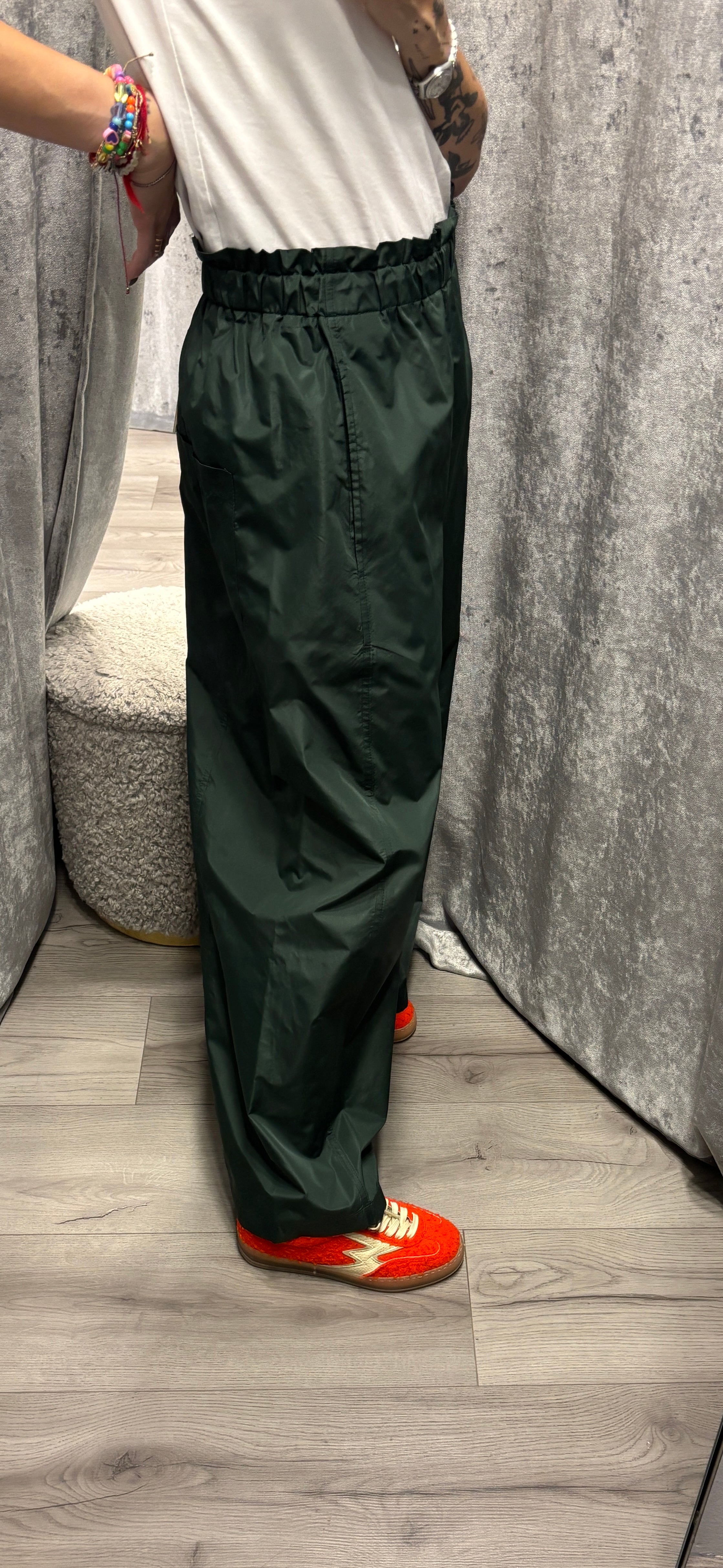 Pantalone impermeabile con elastico in vita