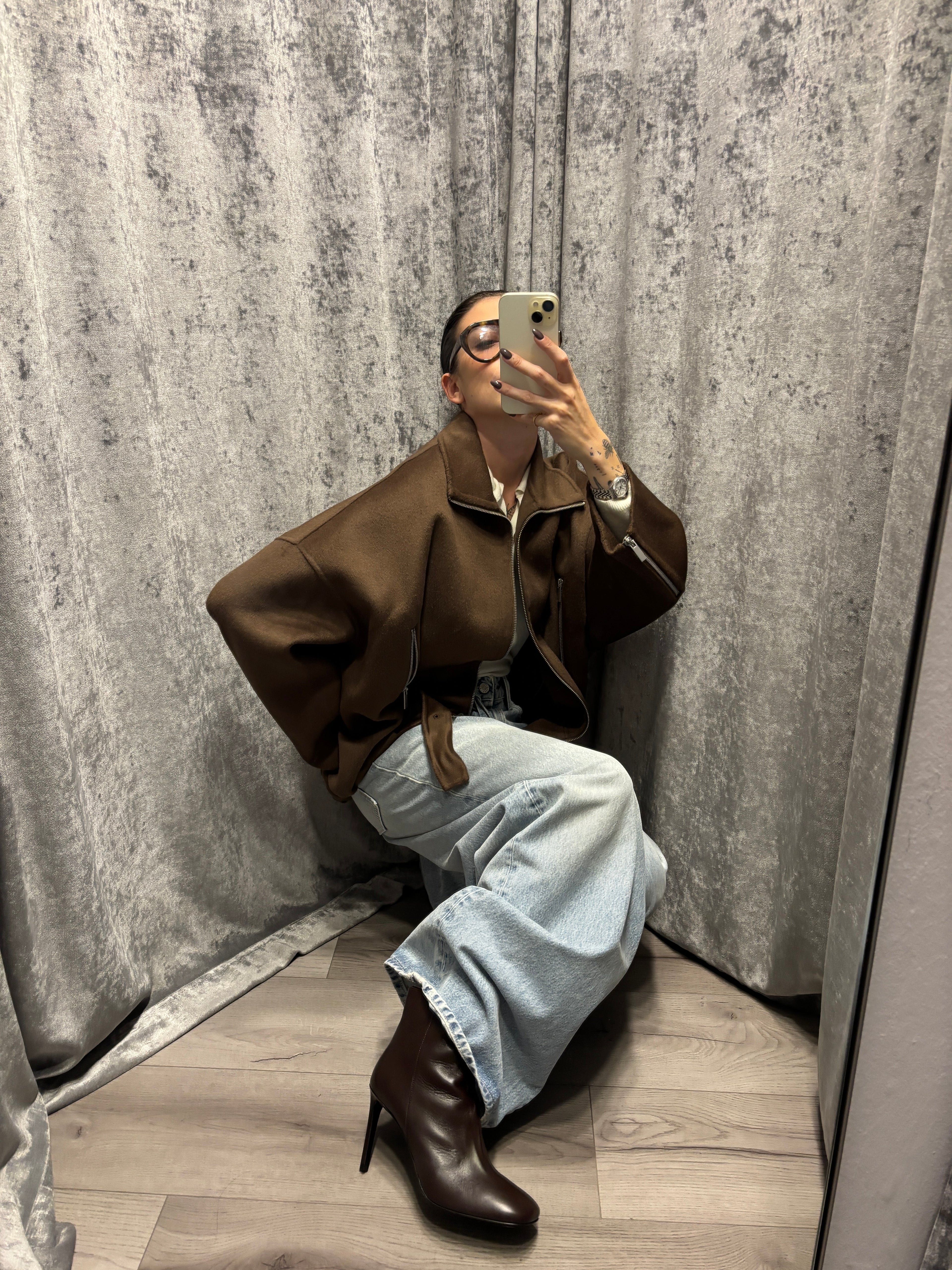 Cappotto bomber oversize in panno