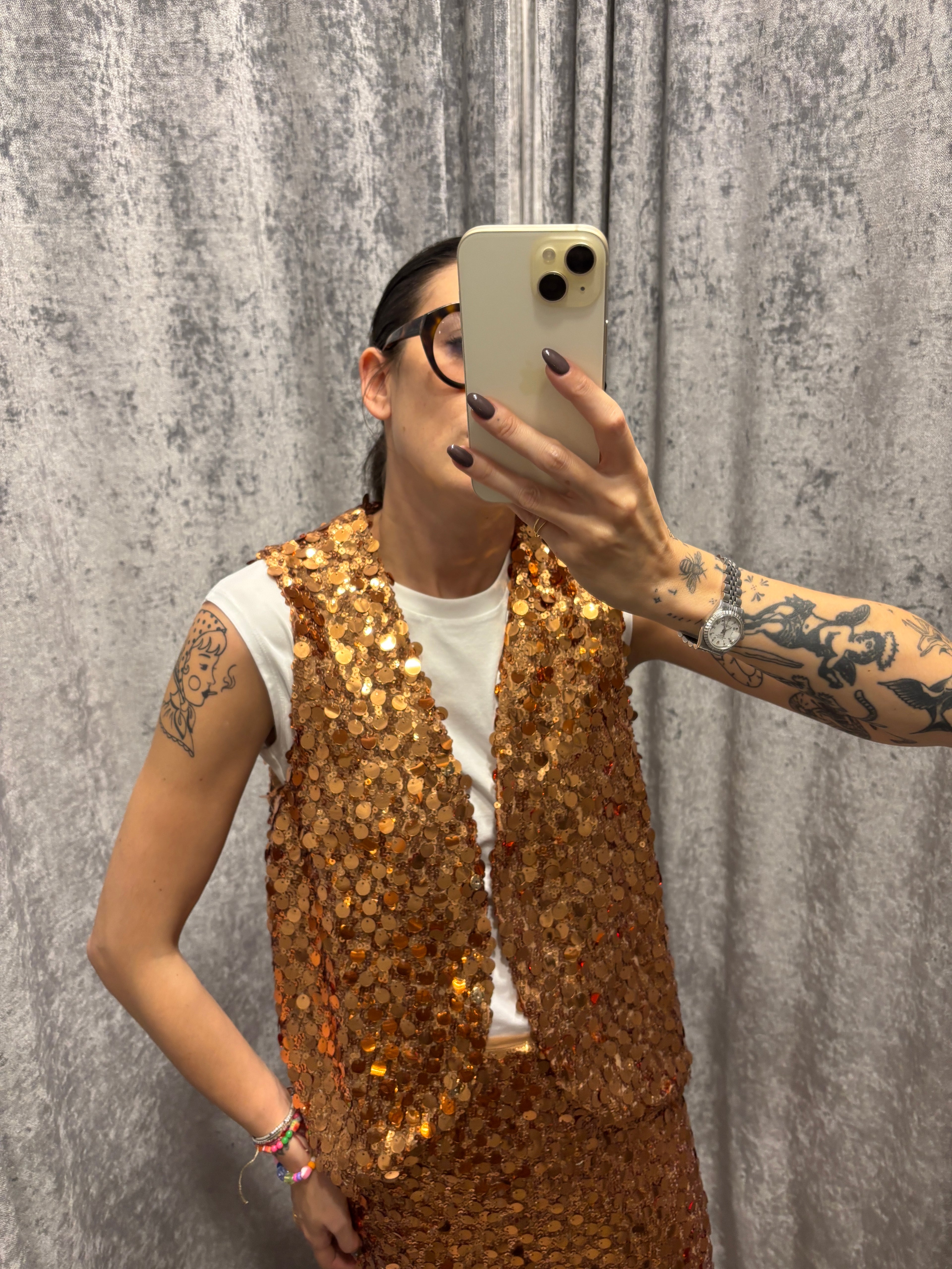 Gilet in paillettes