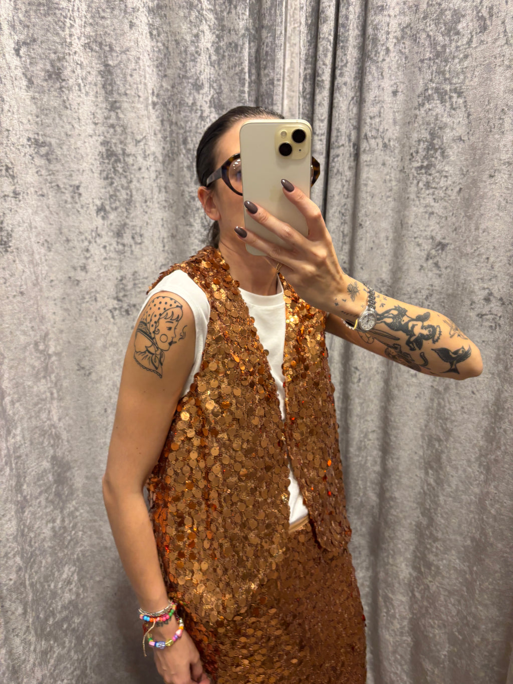 Gilet in paillettes