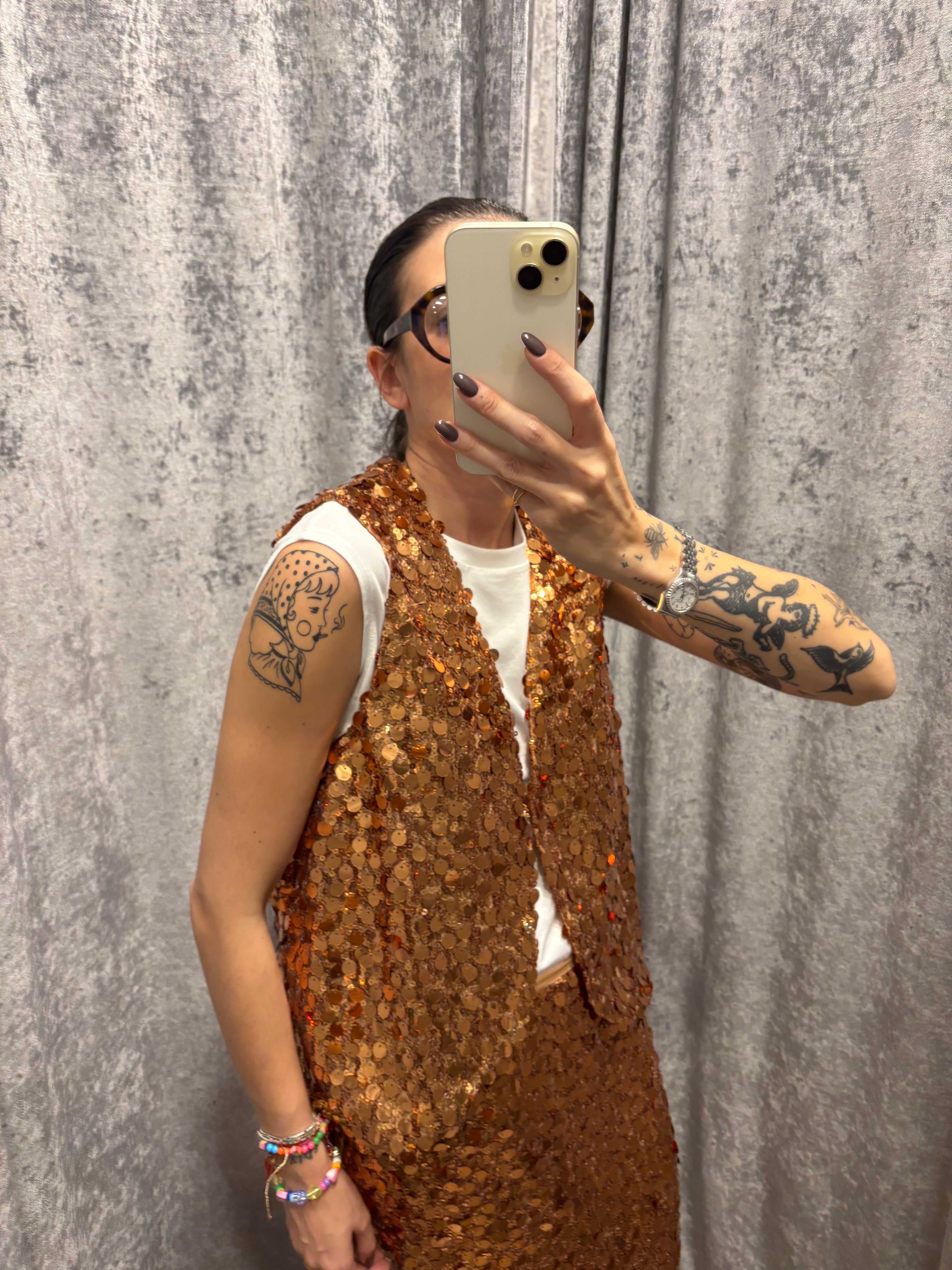 Gilet in paillettes