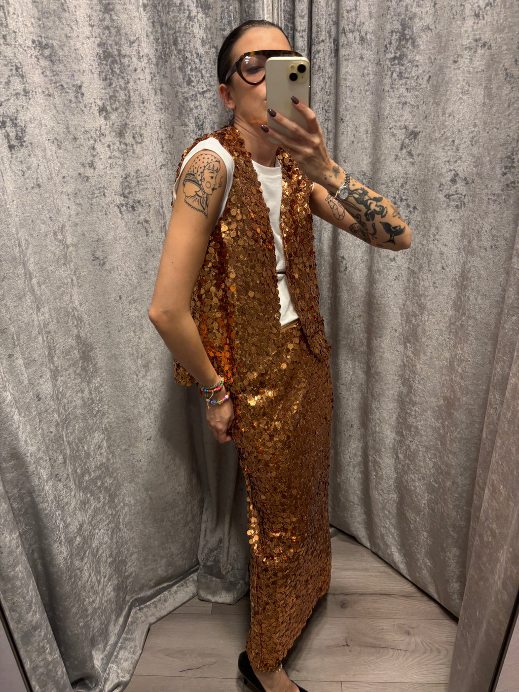 Gilet in paillettes