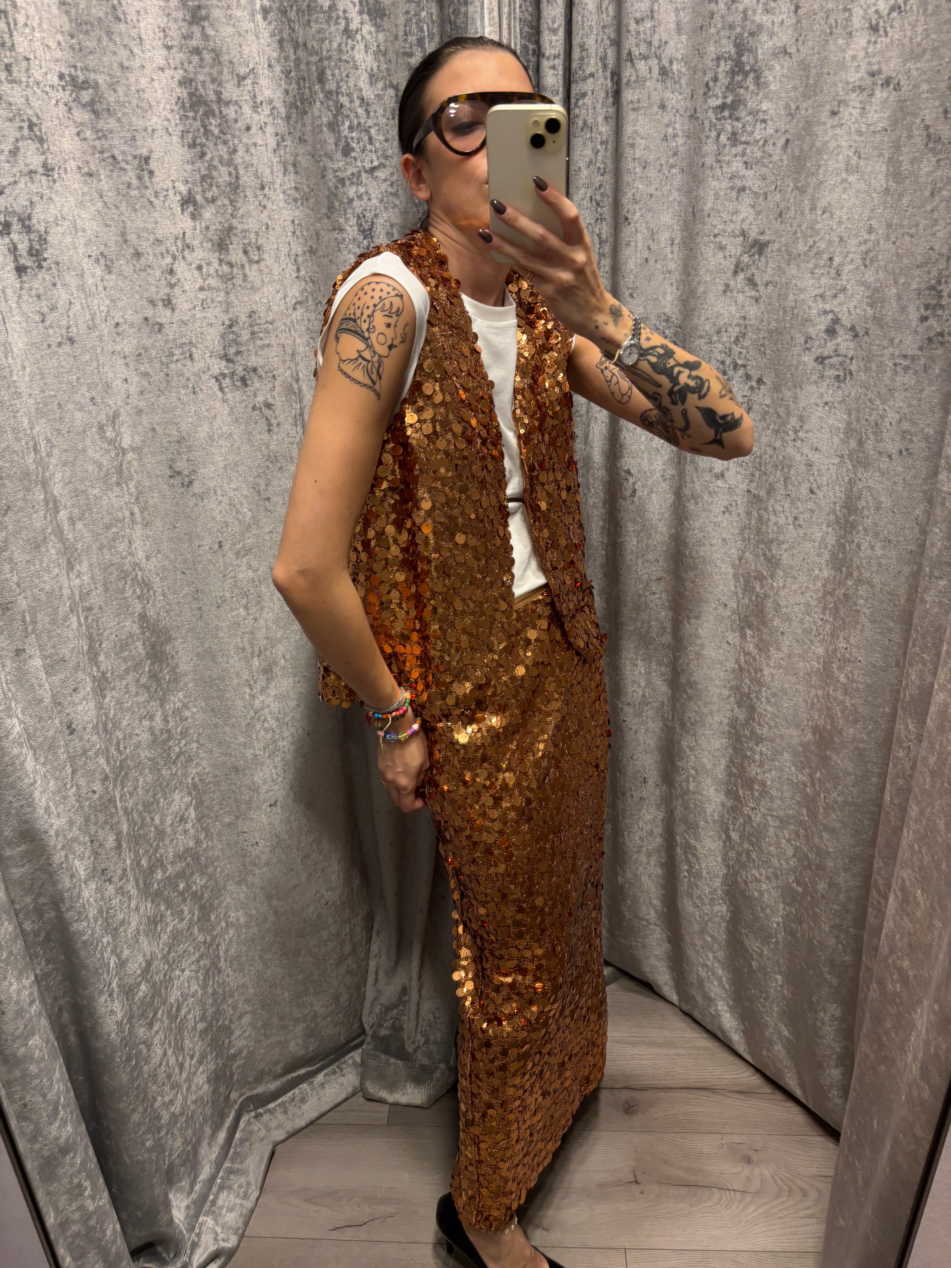 Gilet in paillettes