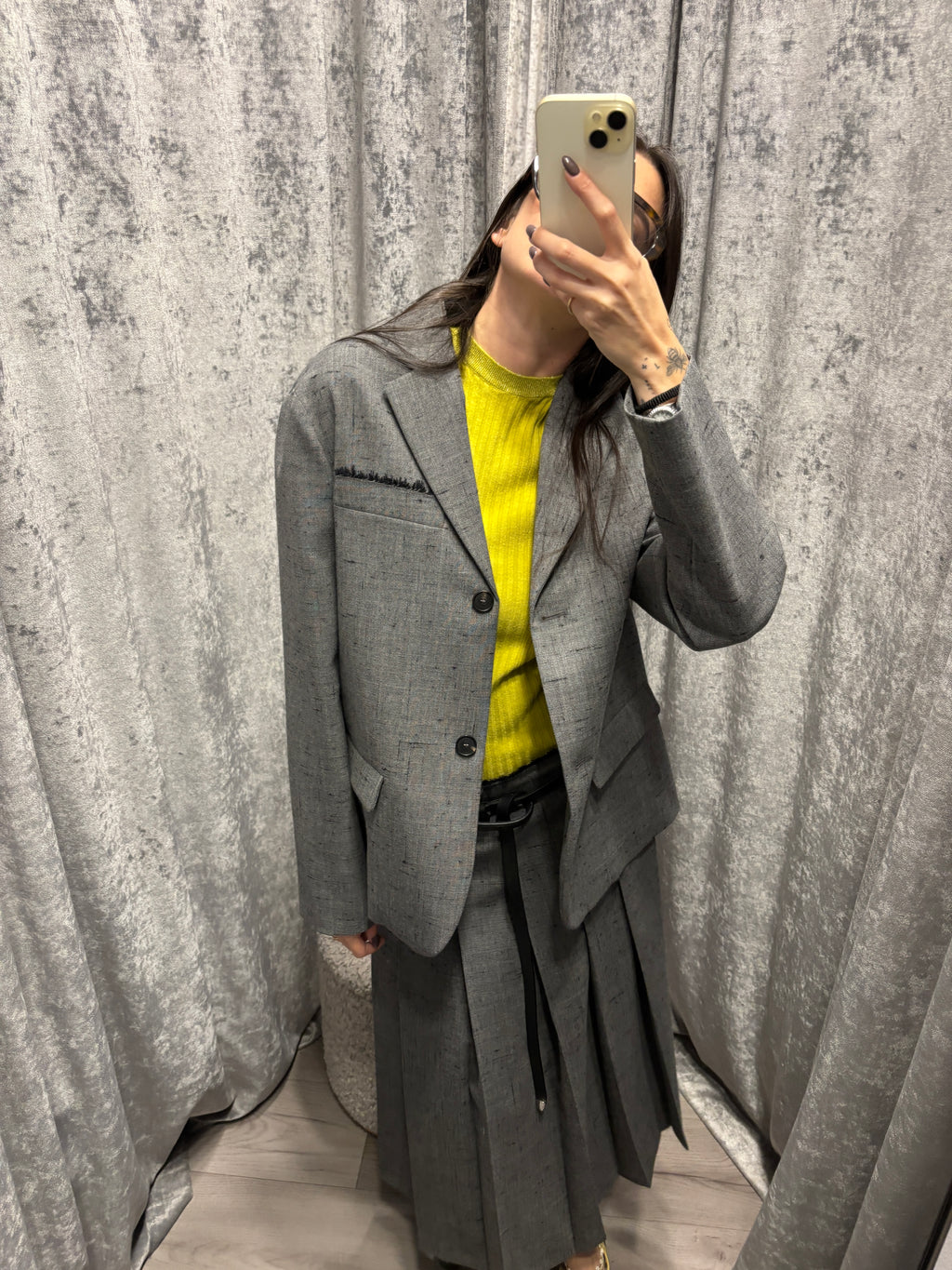 Blazer con dettaglio sfrangiato