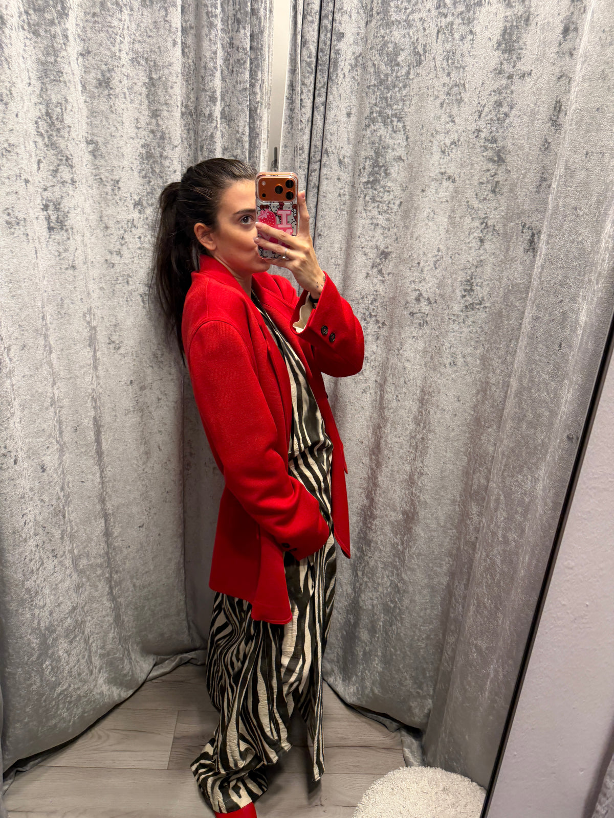 Blazer doppiopetto oversize rosso