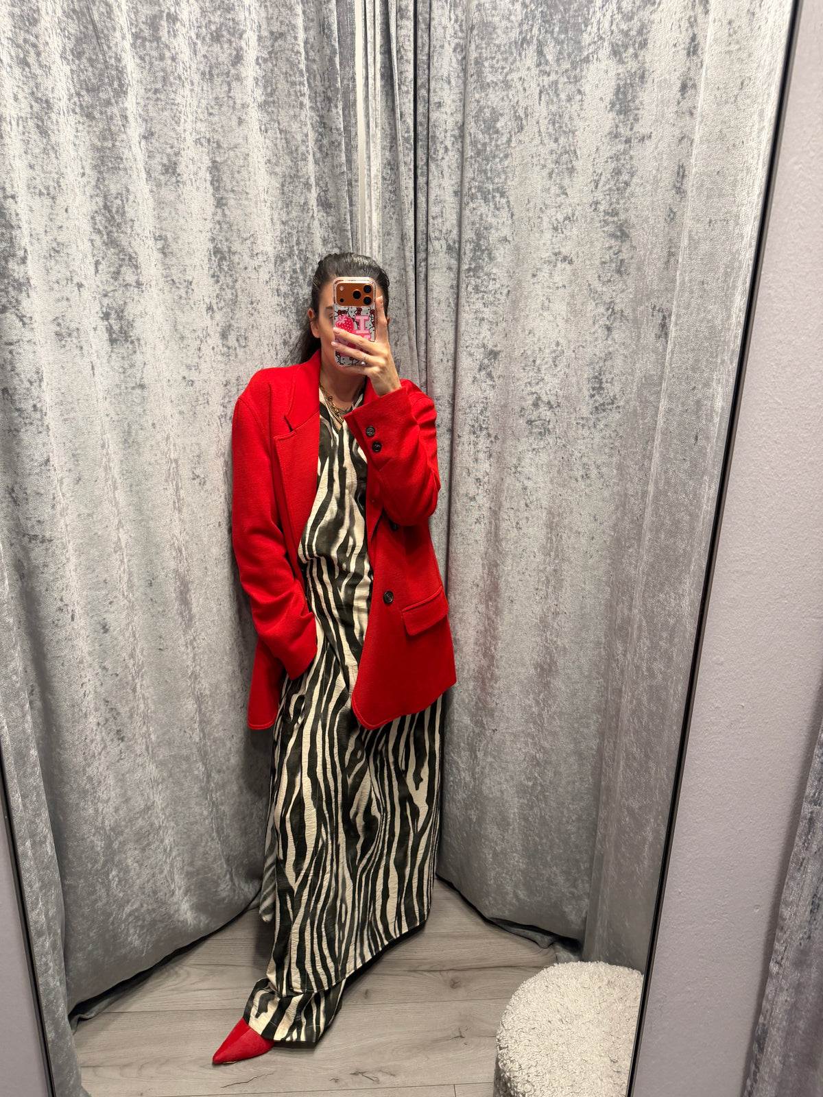 Blazer doppiopetto oversize rosso