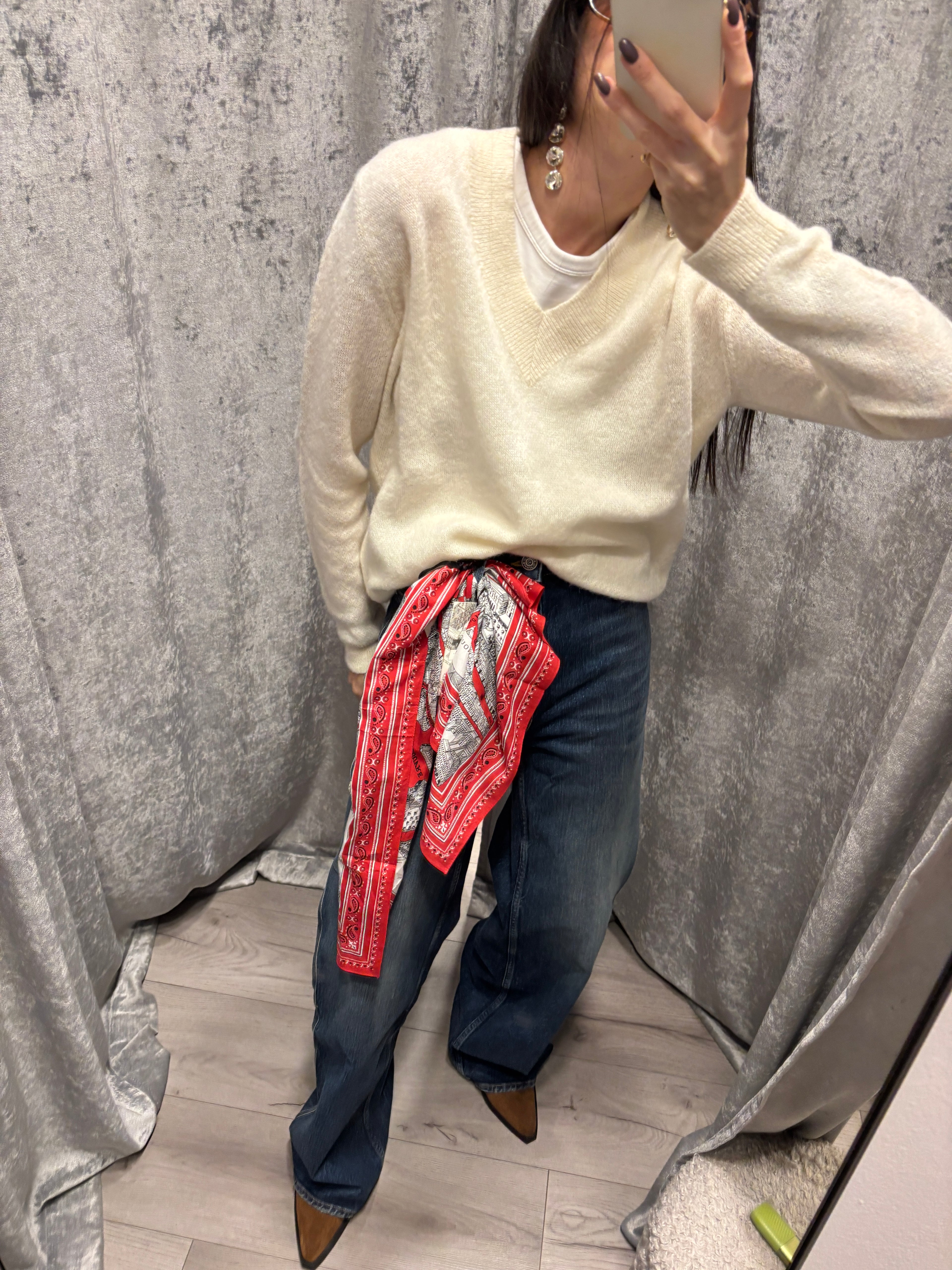 Scollo V in alpaca